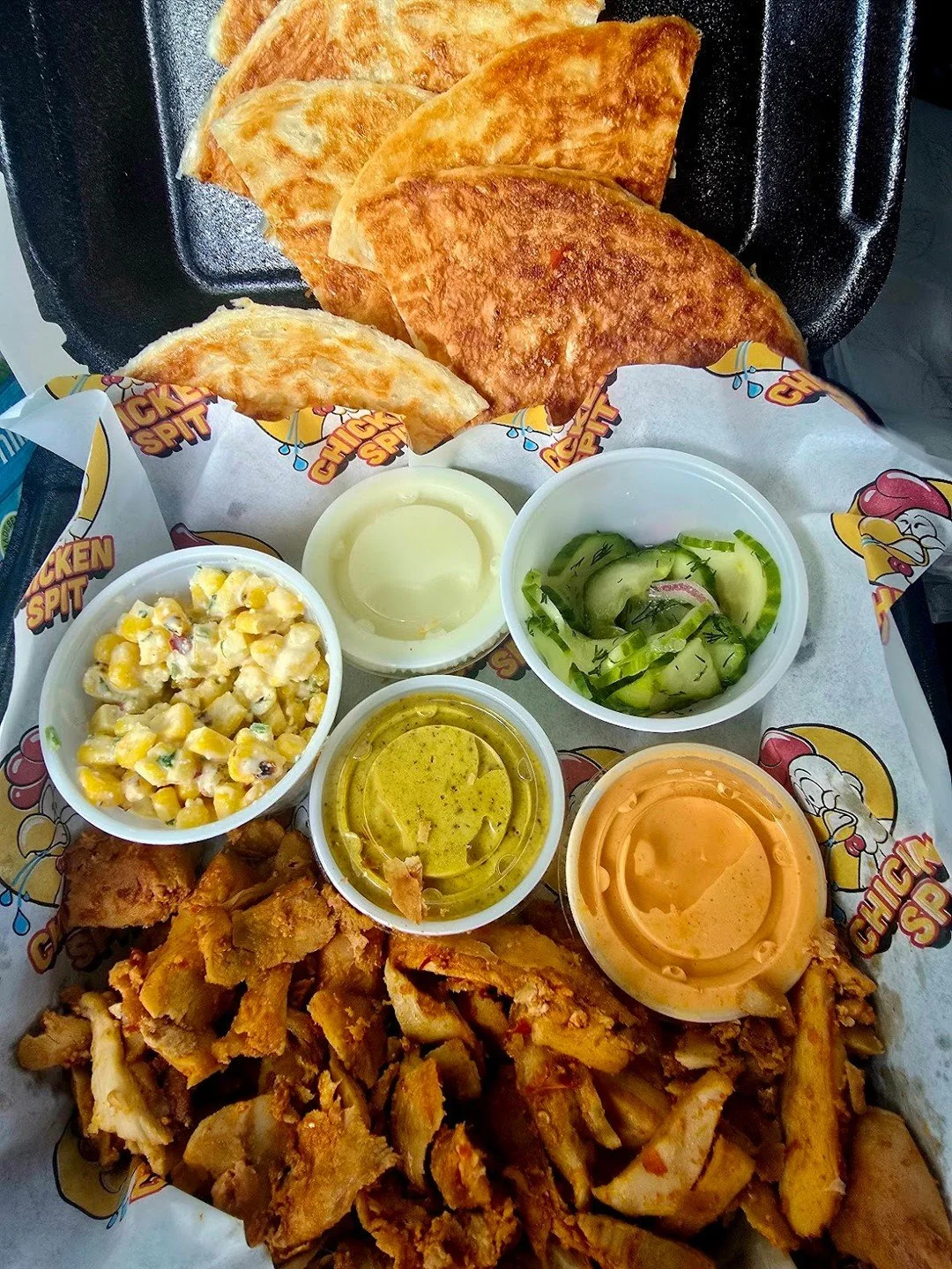 It&rsquo;s BOGO o&rsquo;clock at Chicken Spit!
Join us weekdays from 11AM&ndash;5PM for Happy Hour. 
Buy one, get one FREE!

📍 In-store only. Don&rsquo;t miss out!