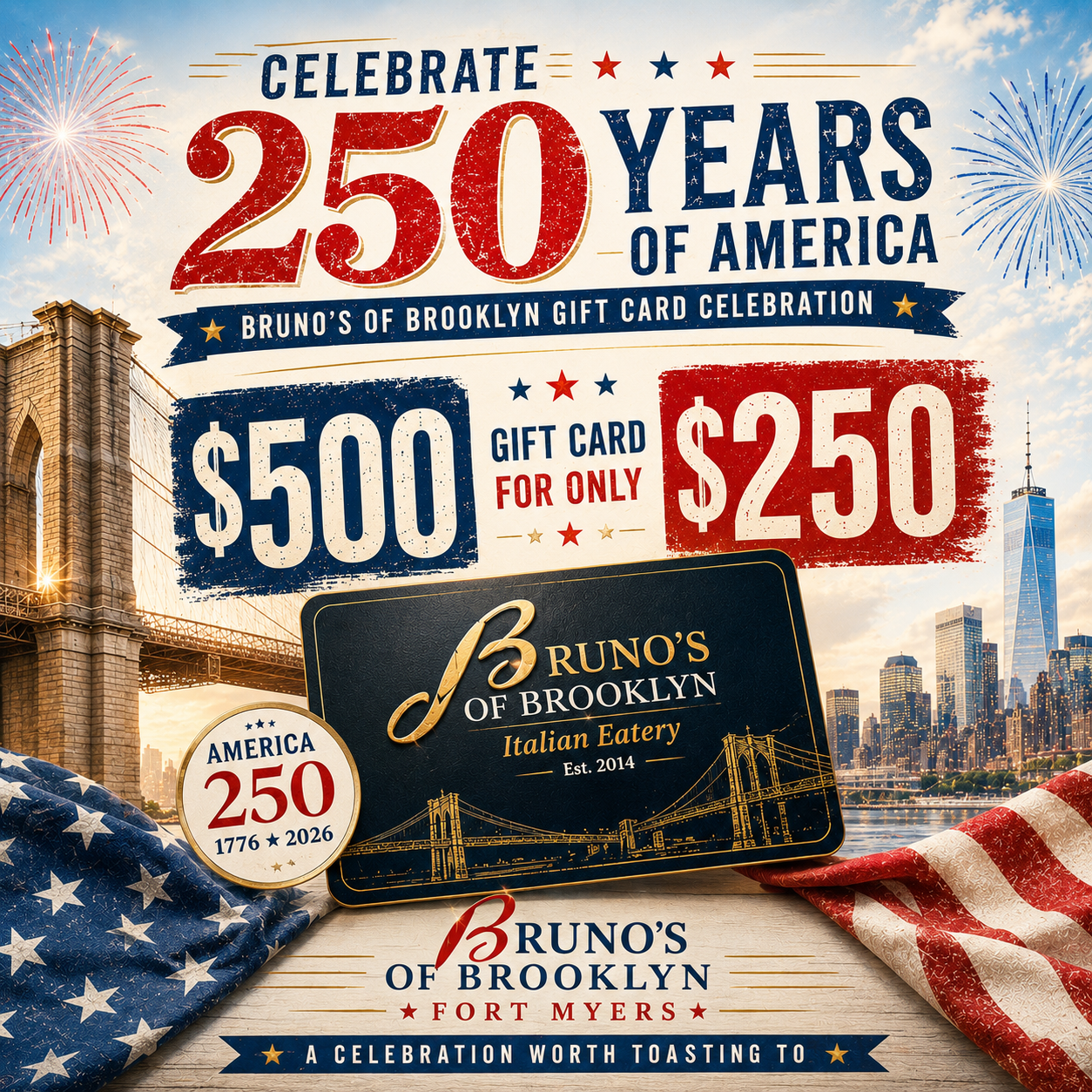 Gift Card 250 Years of America