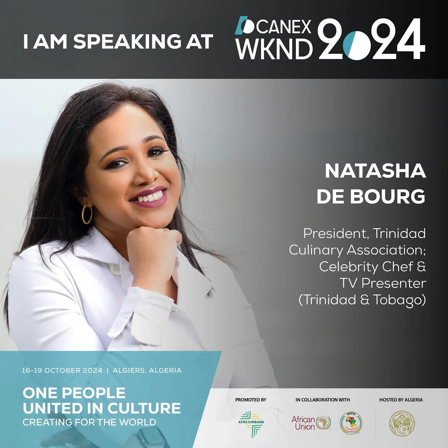 Grateful and Honored 🙏

I&rsquo;m incredibly humbled to share that I&rsquo;ll be speaking at #CANEXWKND2024 in Algiers, Algeria this October. 🇩🇿

Representing Trinidad &amp; Tobago as the President of the Trinidad Culinary Association is a true pr