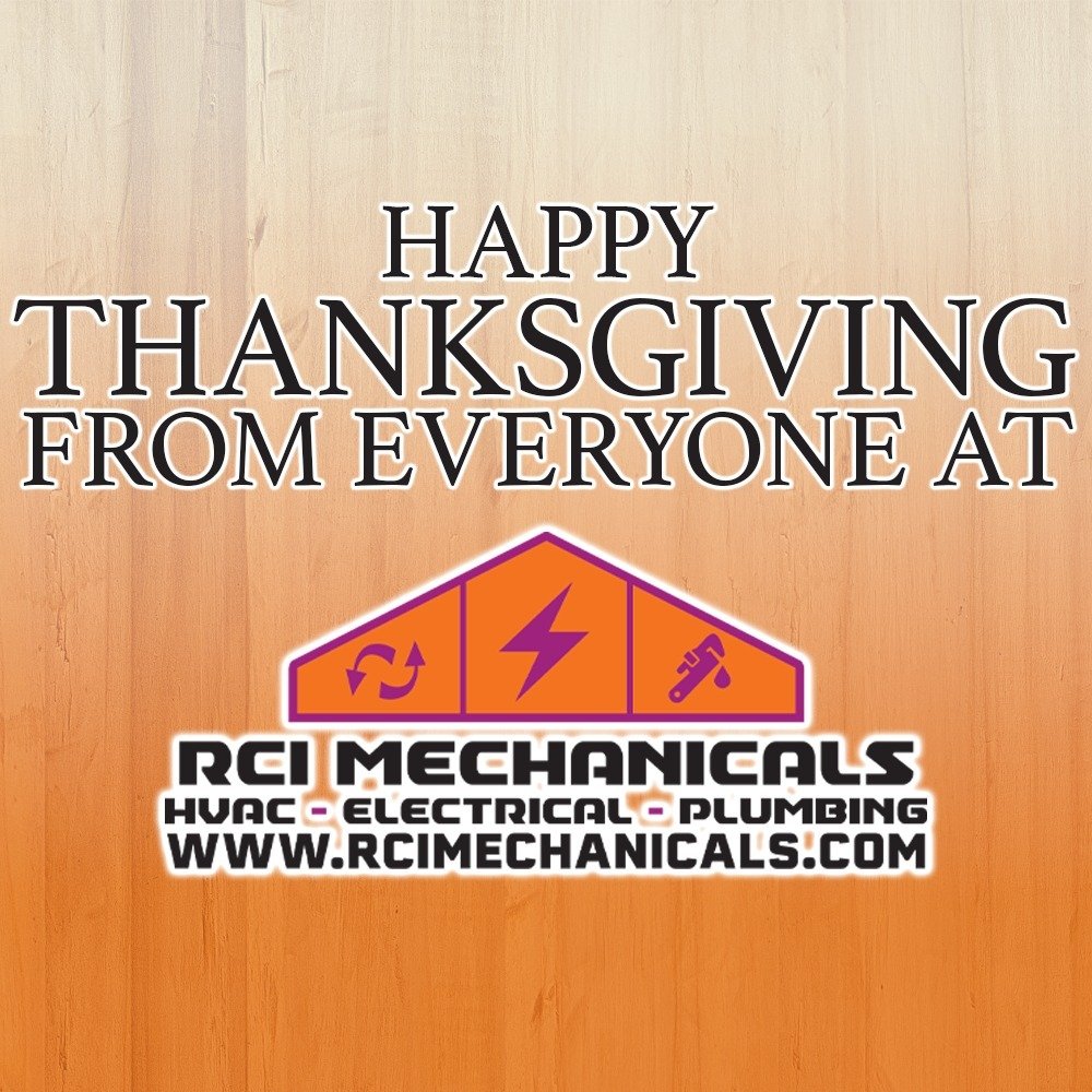 Happy Thanksgiving from all of us at RCI Mechanical! 🦃🍁 We're grateful for your trust and support. Have a great holiday!