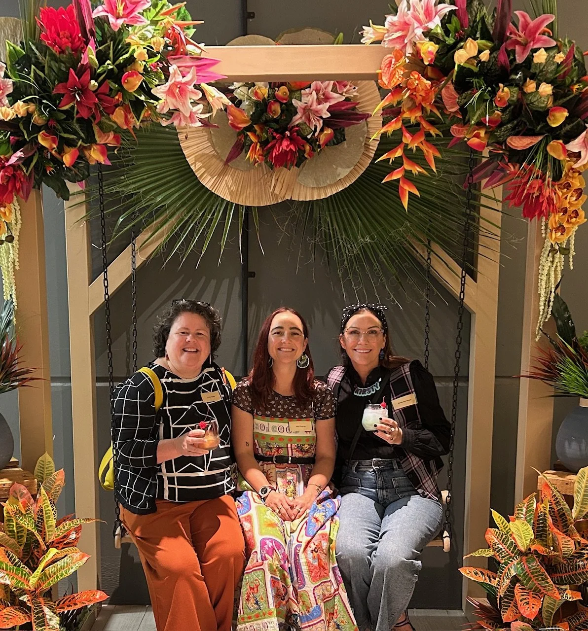 Amber Adie and Kirsty enjoying the new function venue at Adnate Hotel