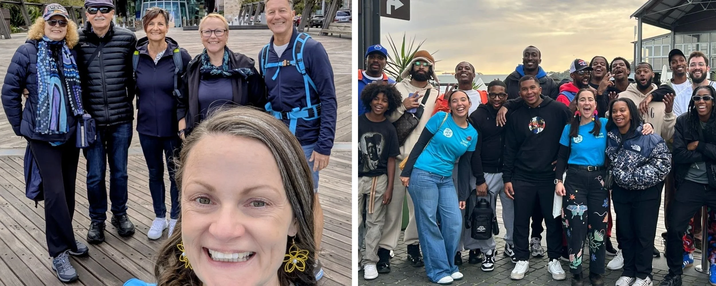 happy tour guests with their guides in Perth