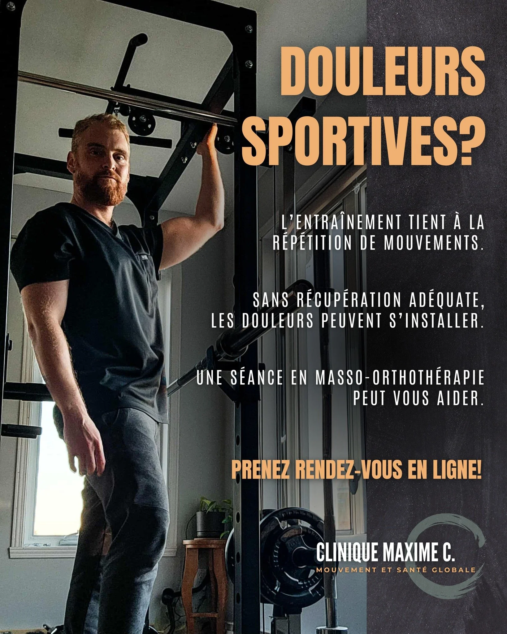 Peu importe le sport, la r&eacute;p&eacute;tition de mouvements est souvent au coeur de sa pratique. Sans r&eacute;cup&eacute;ration ad&eacute;quate, des douleurs musculaires ou articulaires peuvent finir par s'installer.

Une s&eacute;ance en masso-