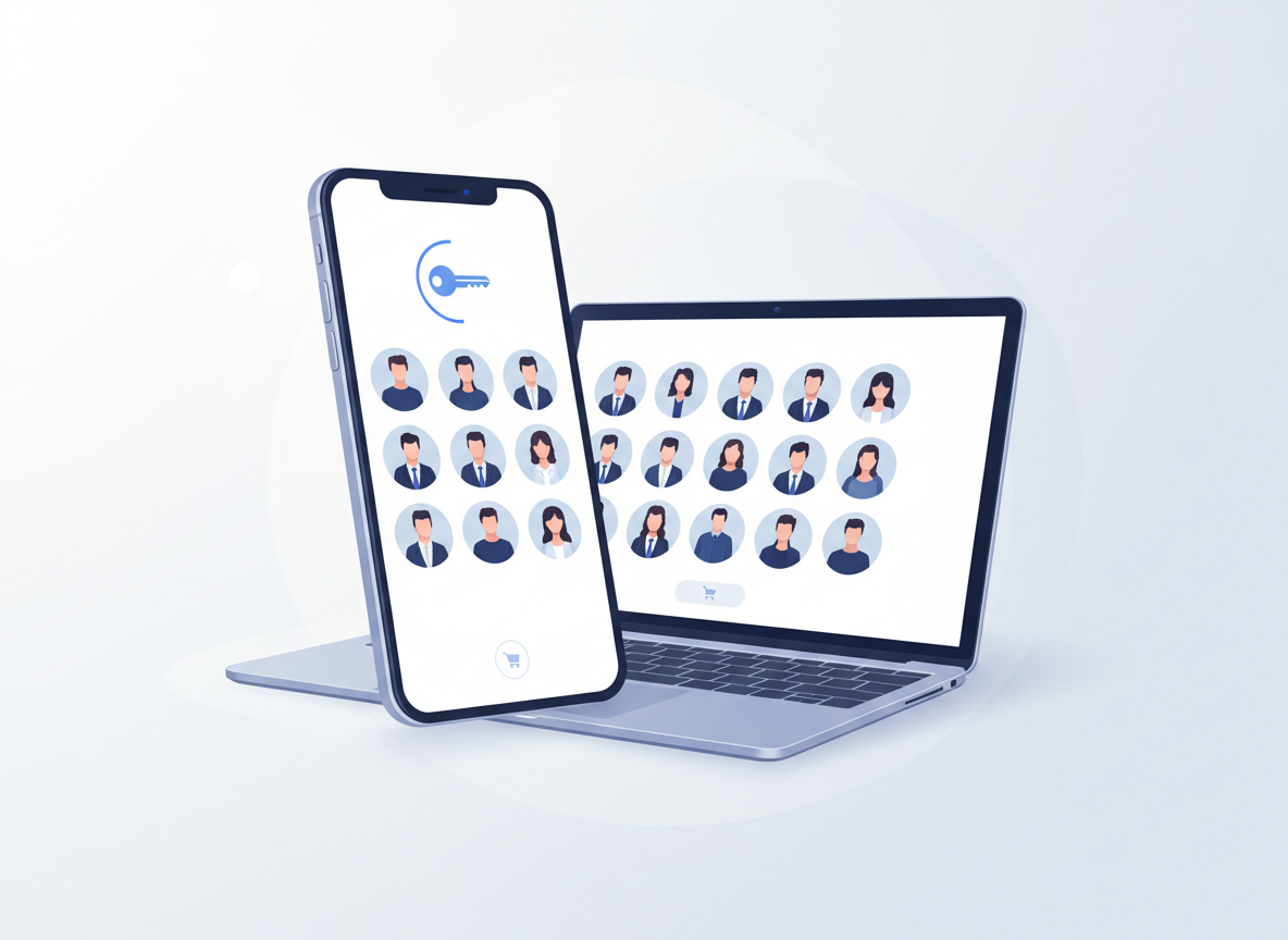 Smartphone displaying a secure Schoolypics private digital gallery for parent portrait ordering and background selection.