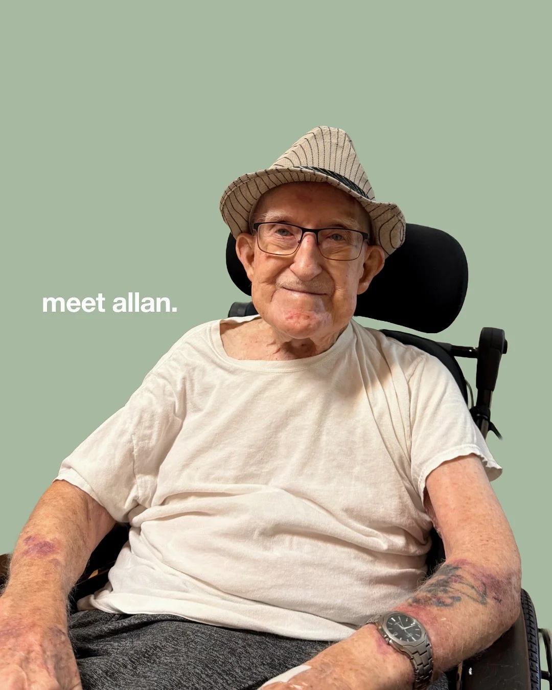 Meet Allan 🛳️ 

Allan is 93 years old. He is a retired general electrician and a proud Navy veteran who served for nine years. Born and raised in Australia, Allan has always loved Australian football and basketball, the sports that once filled his d