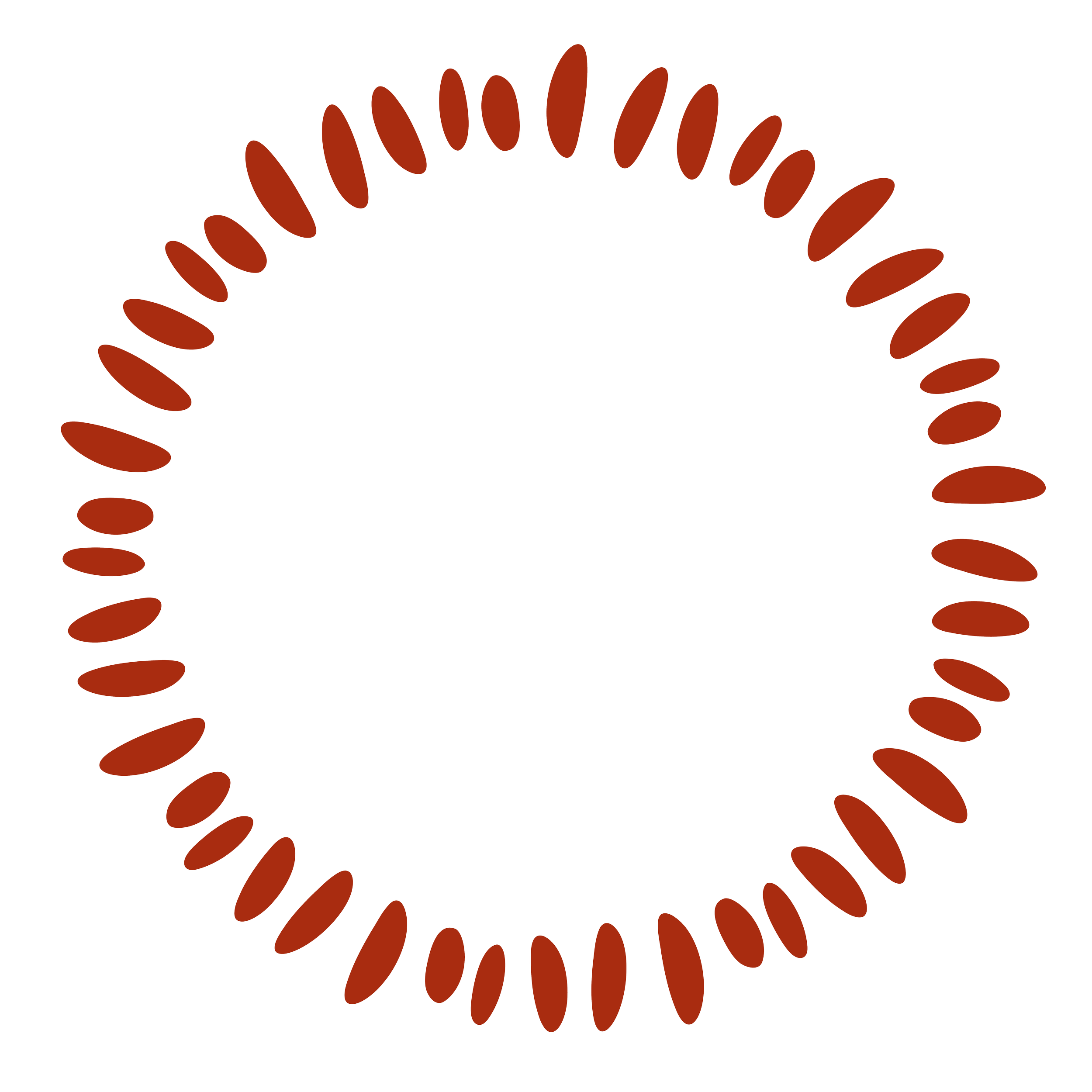 A circular arrangement Illustration inspired by Taíno art