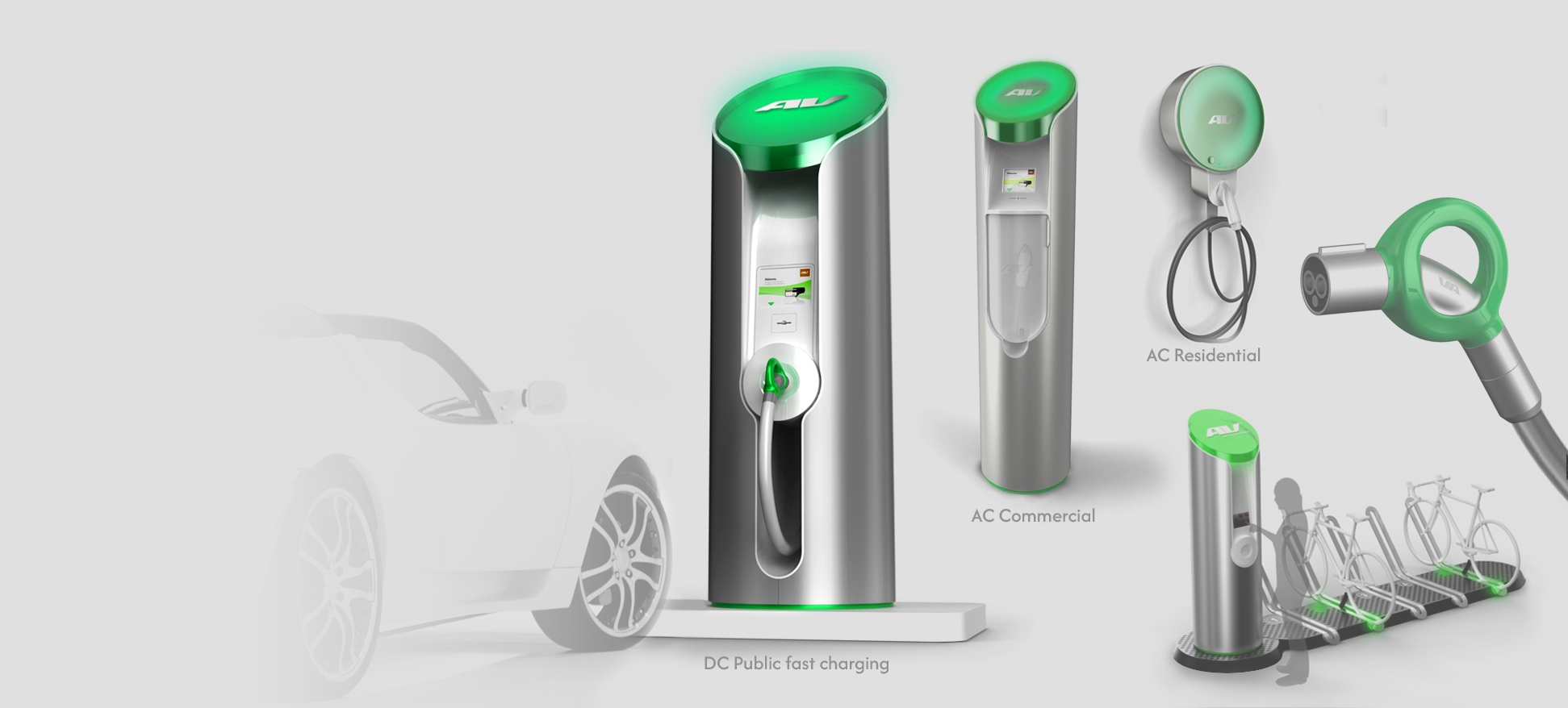 AeroVironment EV charging system—modular stations for public, residential, and micromobility use