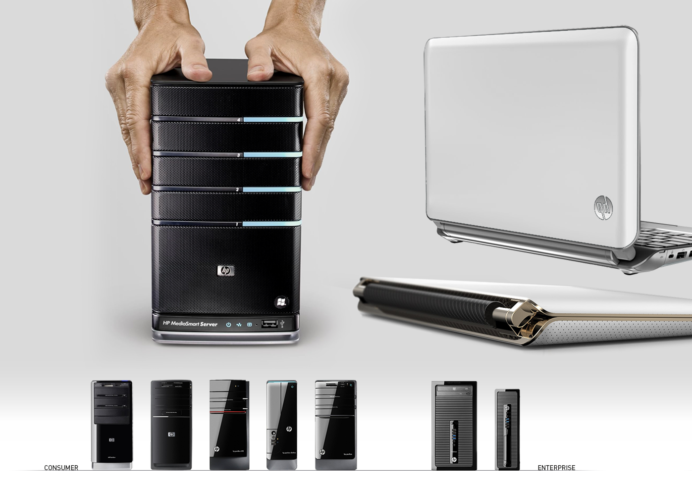 HP home PC design language created at LUNAR—human-centered, approachable consumer technology recognized with major international awards