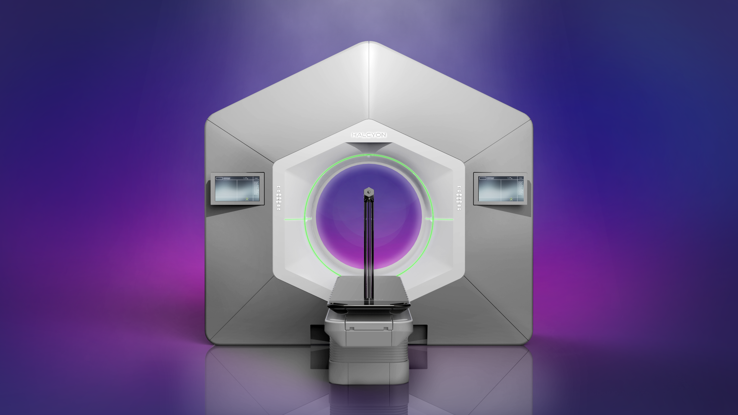 Varian Halcyon radiotherapy system designed by Lea Kobeli / Lea Köbeli Front view