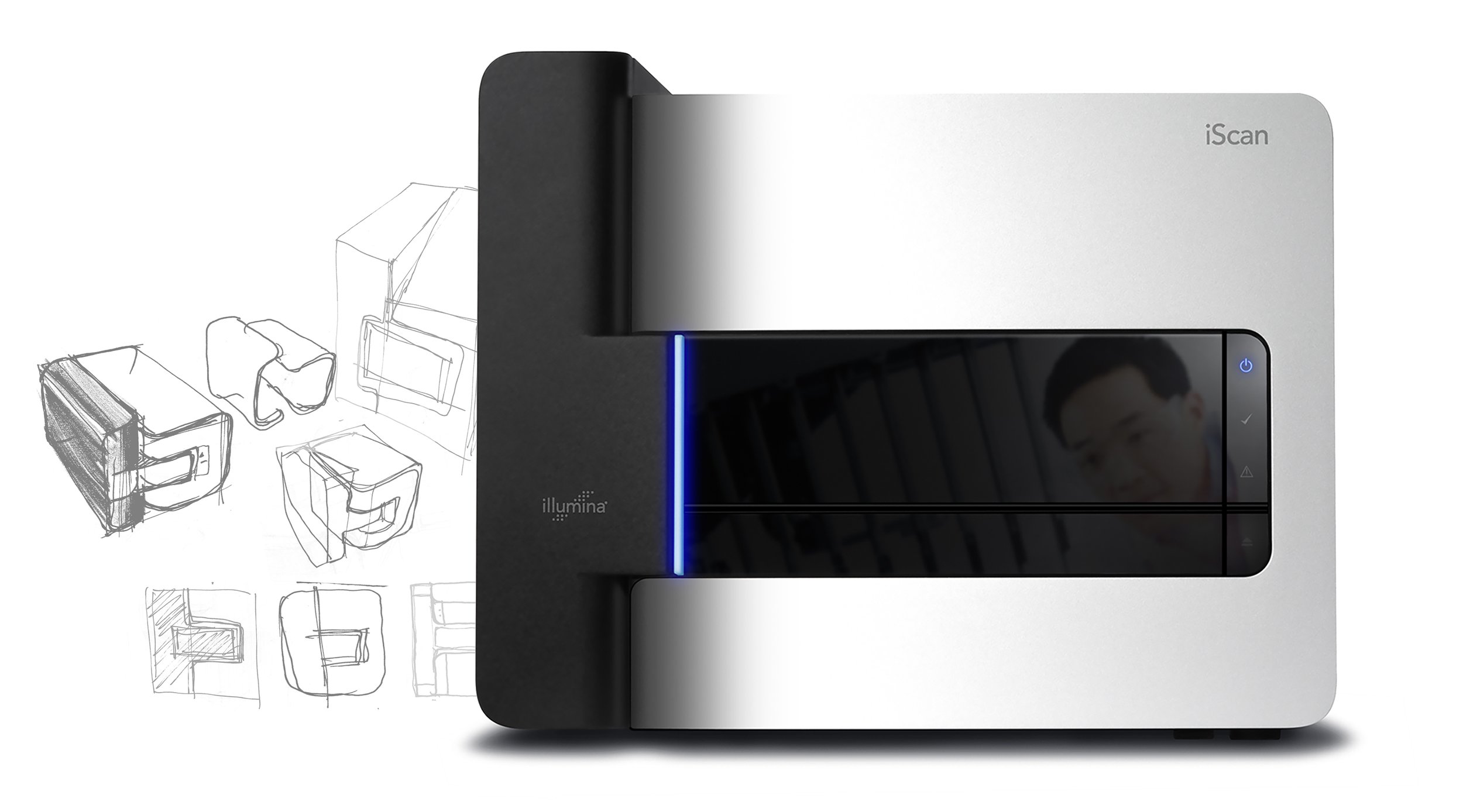Illumina Iscan design, DNA sequencer, establishing a 10-year long design language for the top leader in genome sequencing, Iscan designe by Lea Kobeli, Lea Köbeli