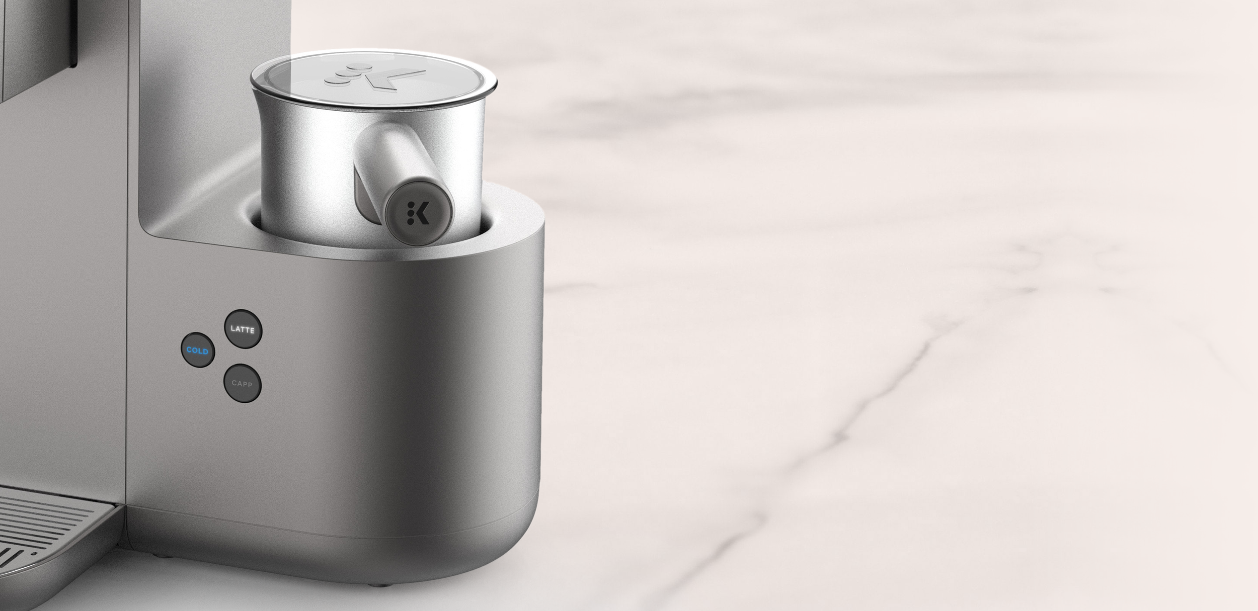 Keurig K-Cafe brewer with milk frother.