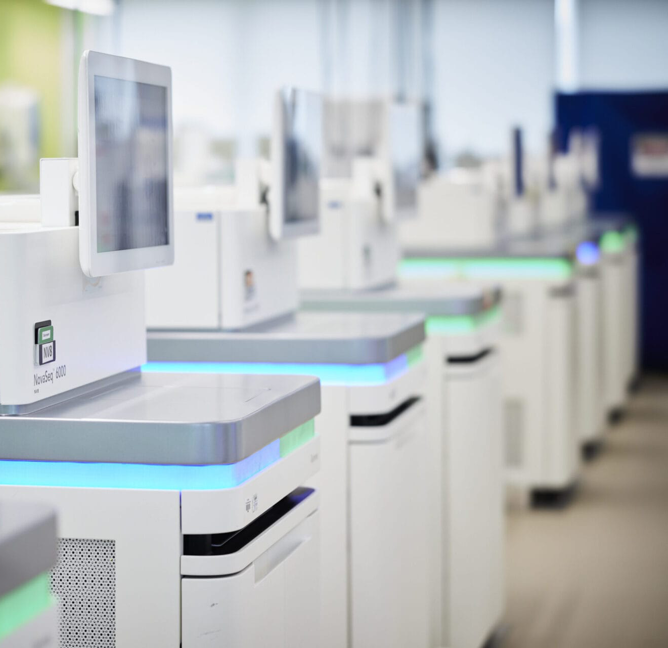 Several Illumina NovaSeq 6 genome sequencers in lab