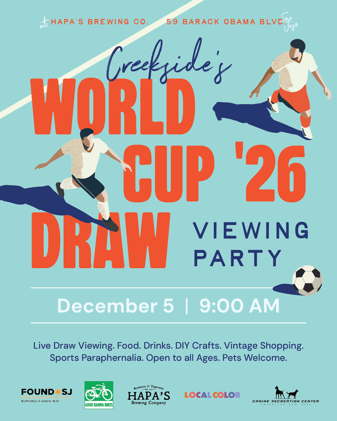 World Cup 2026 Draw Viewing Party at Hapa’s Brewing Co.