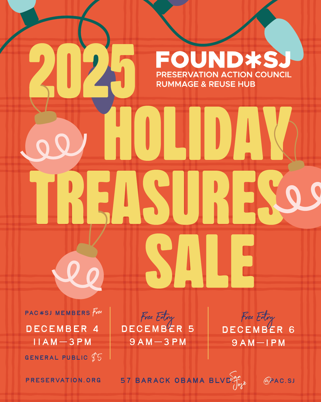 2025 Holiday Treasures Sale at Found*SJ