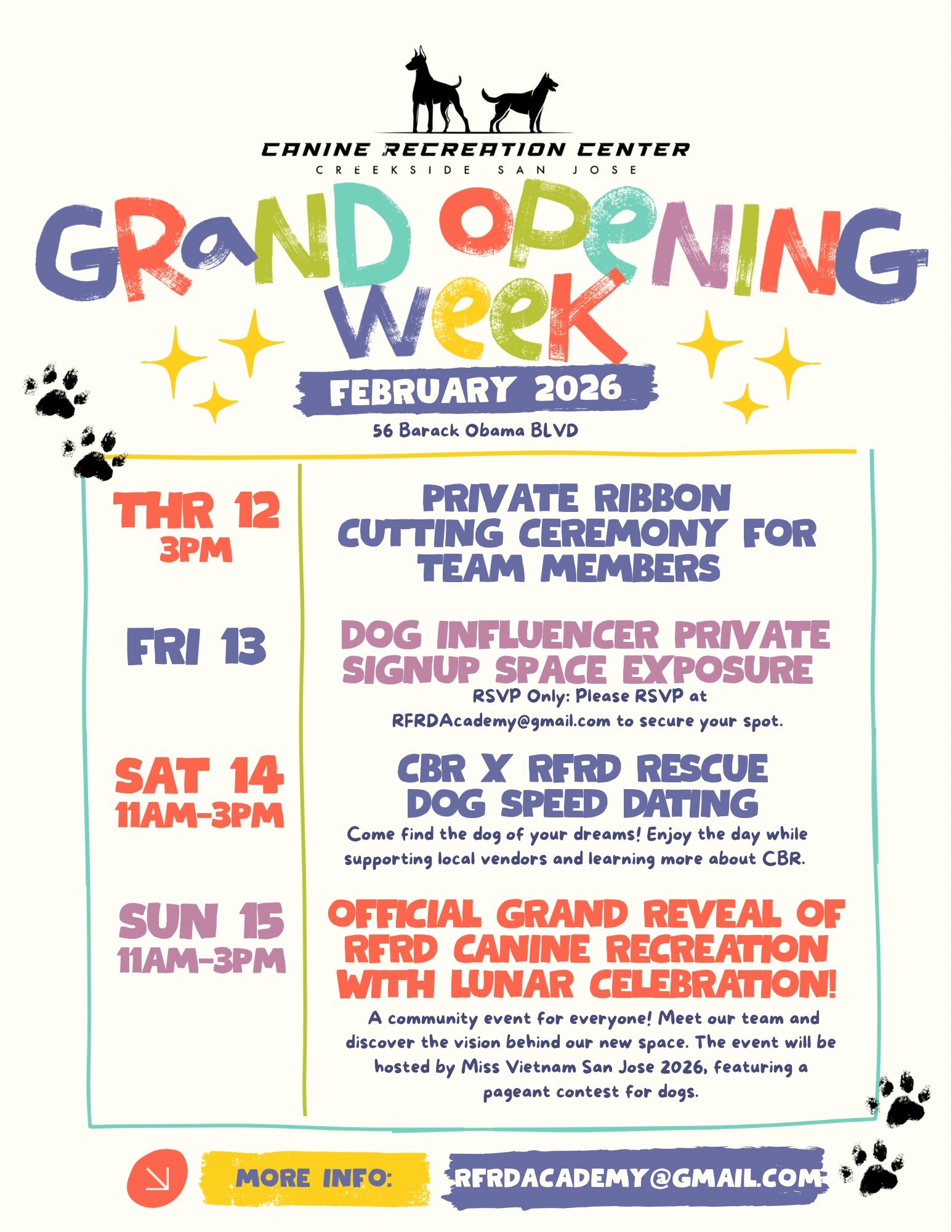 Grand Opening Weekend! RFRD Canine Recreation Center