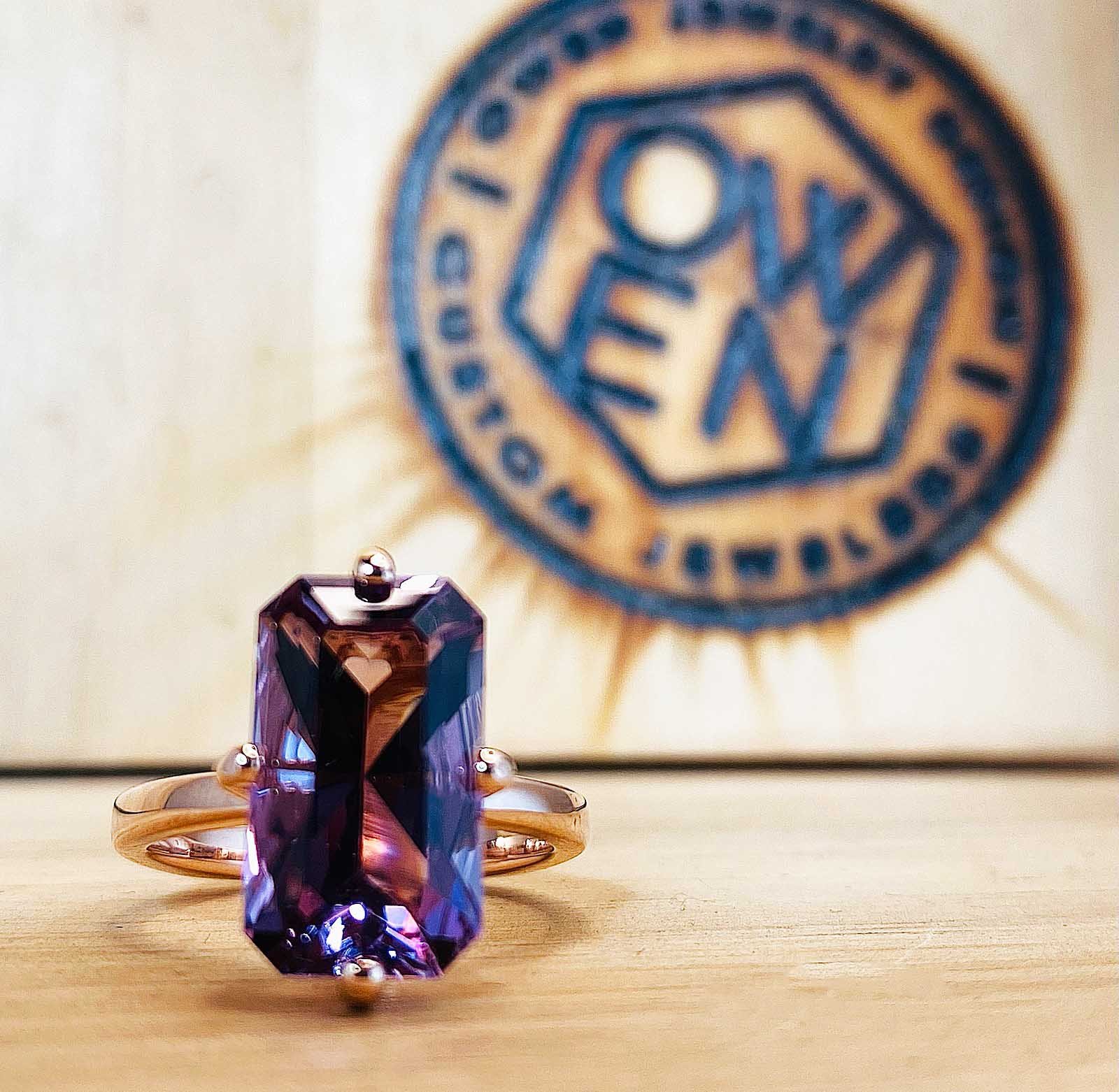 CUSTOM EMERALD FANTASY CUT AMETHST 14K ROSE GOLD RING.jpg