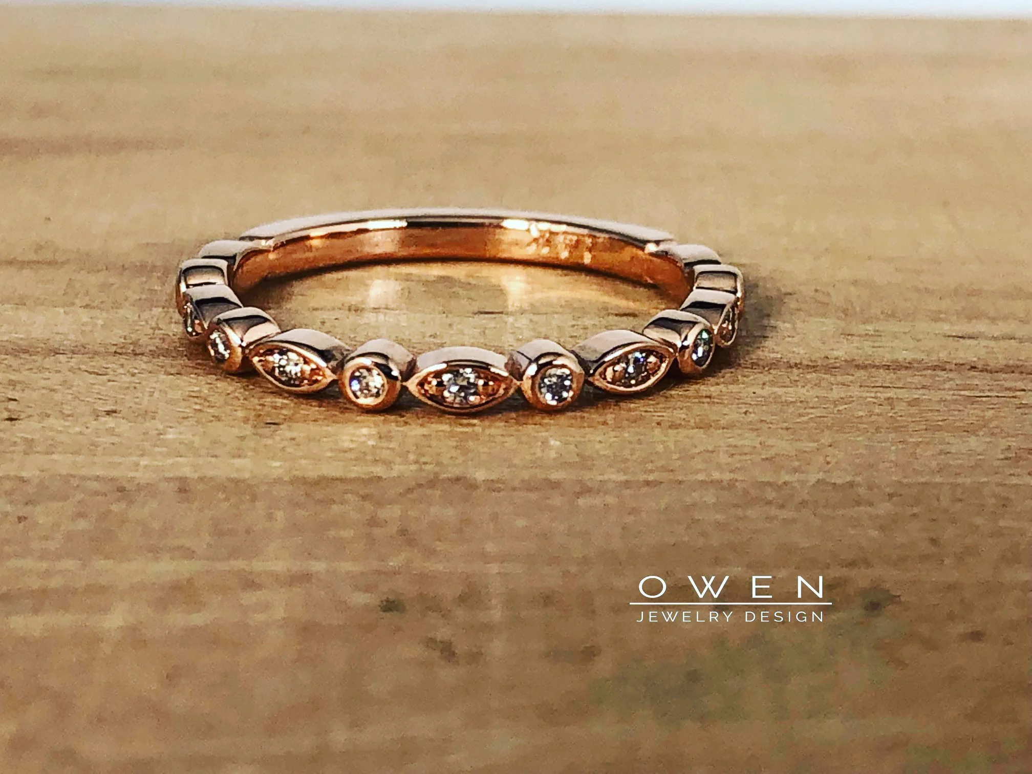 CUSTOM ROSE GOLD WEDDING BAND