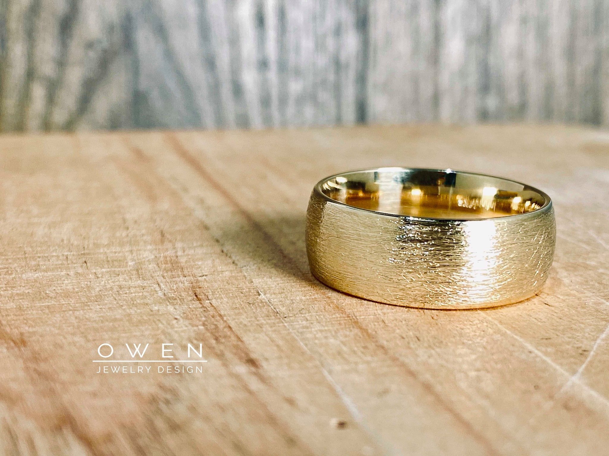 CUSTOM YELLOW GOLD WEDDING BAND
