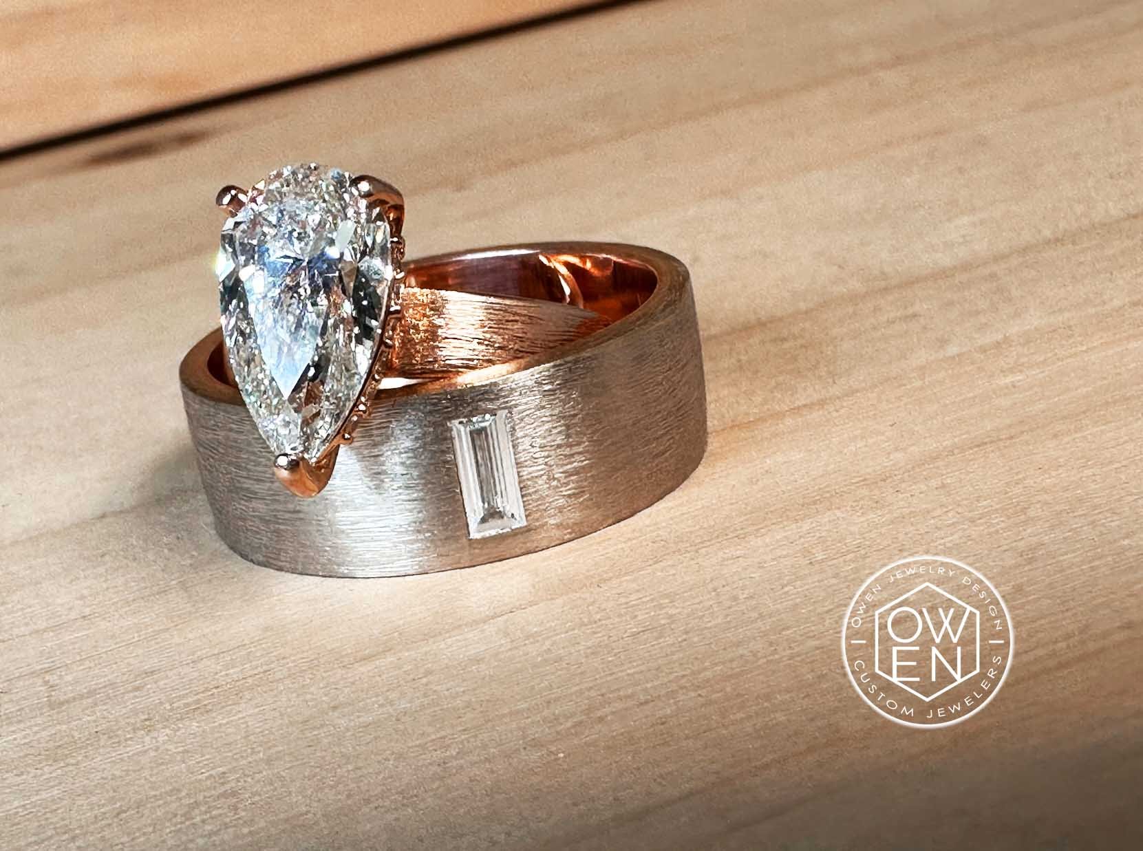 WHITE AND ROSE GOLD WEDDING SET