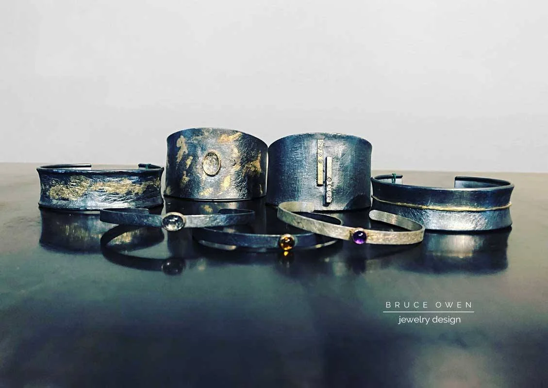 CUSTOM SILVER AND GOLD CUFF BRACELETS