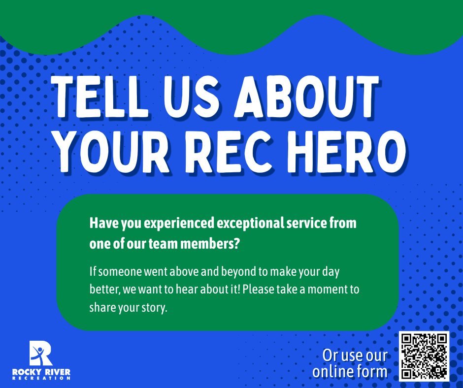 Did one of our team members make your day? We want to hear about it!

If someone went the extra mile to give you exceptional service, let us know! Your story helps us recognize and celebrate our amazing people on Team Rec who make a difference every 