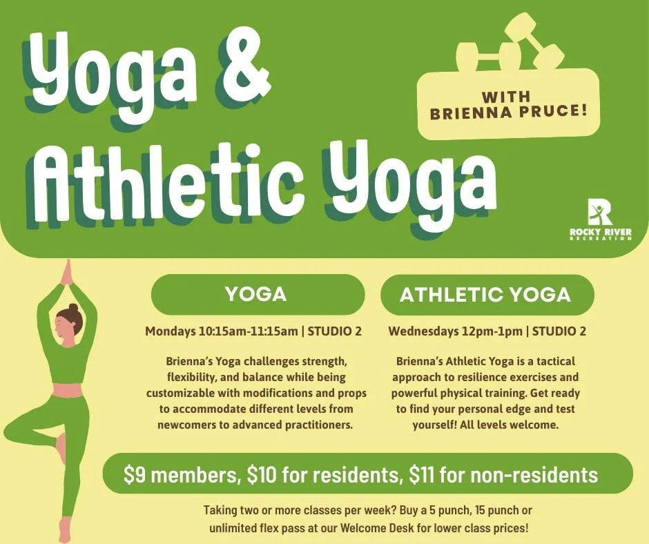 Ready to level up your practice?
Whether you&rsquo;re just starting out or looking to push your limits, Brienna offers two dynamic class options designed to meet you where you are &mdash; and take you further.

Yoga
Build strength, flexibility, and b