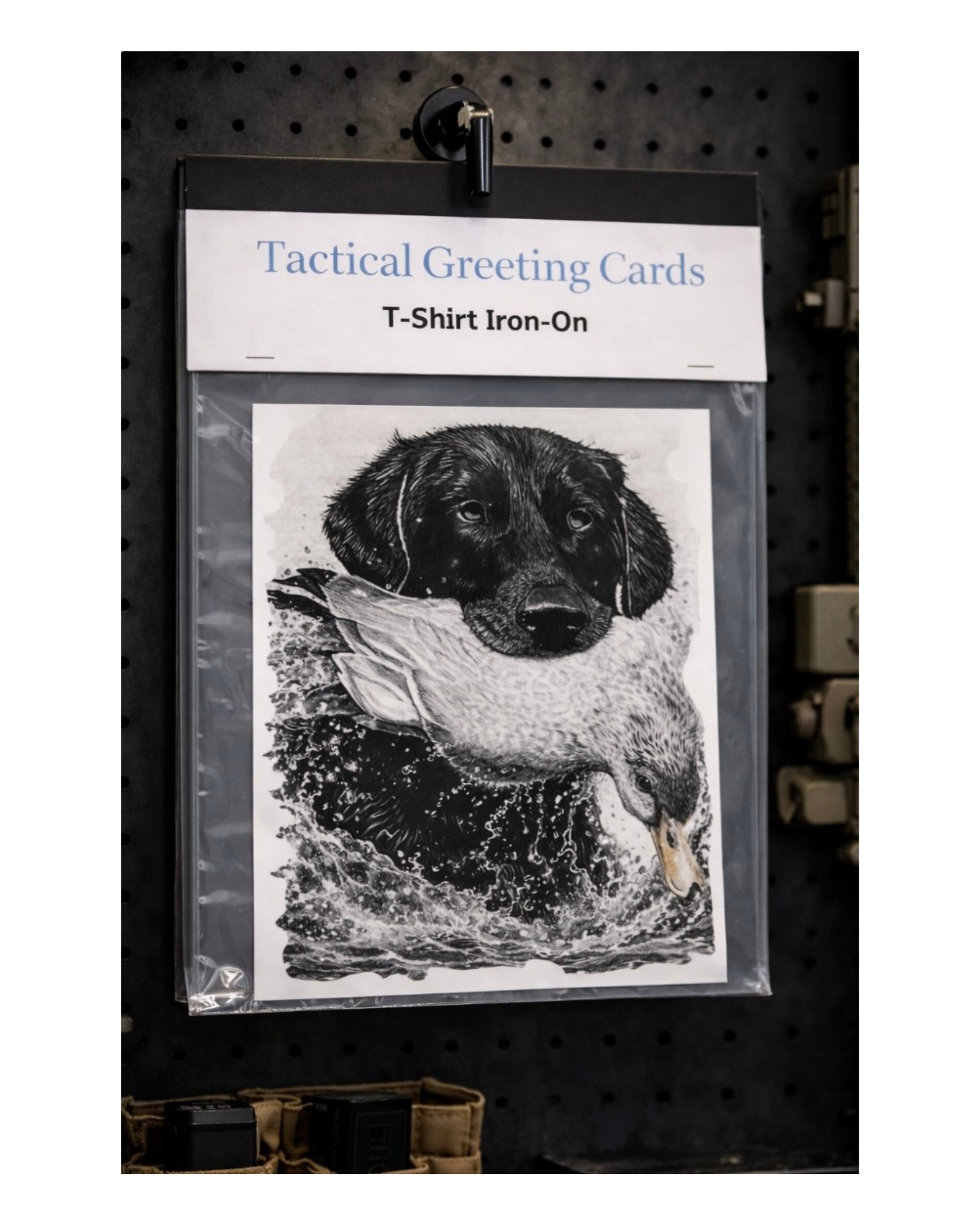 Tactical Labrador Iron-On DTF Transfer for T-Shirts – 10"x13.47" (Shirt Not Included)