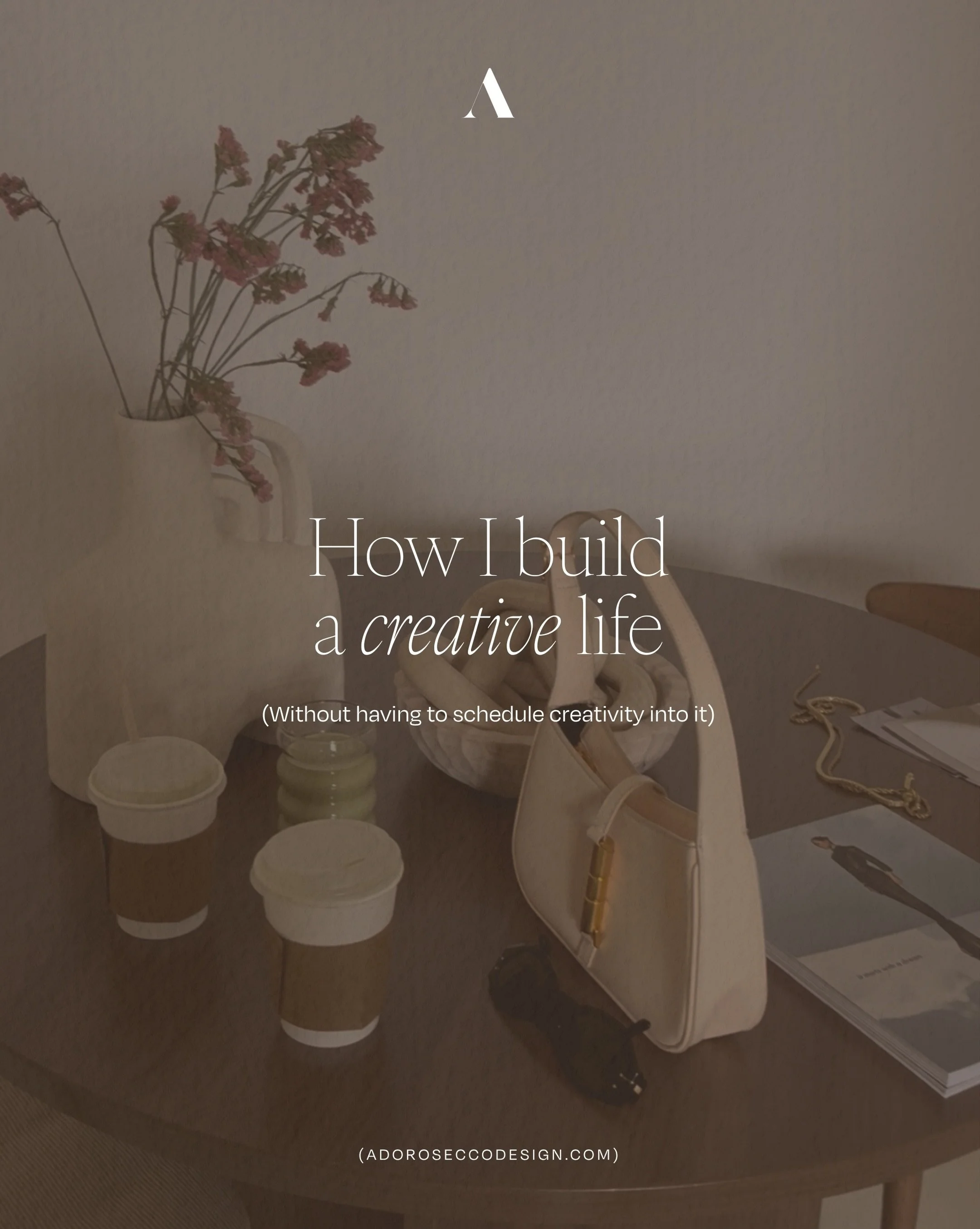 I don&rsquo;t want creativity to be another thing I have to squeeze onto my calendar.

I want it woven into the way I dress, the things I notice, the rooms I create, the books I read, the photos I take, the ideas I follow just because they&rsquo;re i