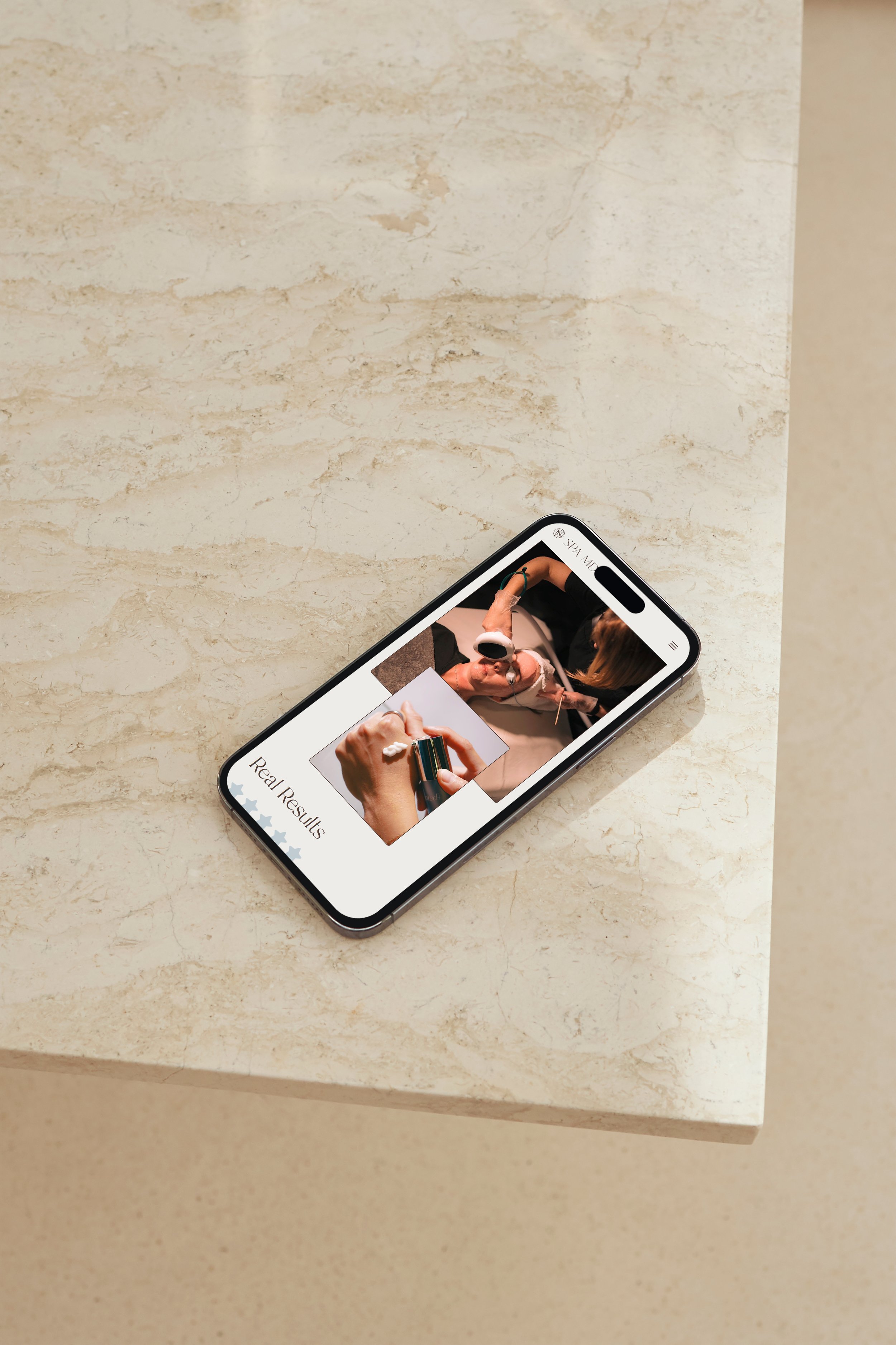 Luxury esthetician website example designed to create a polished client experience