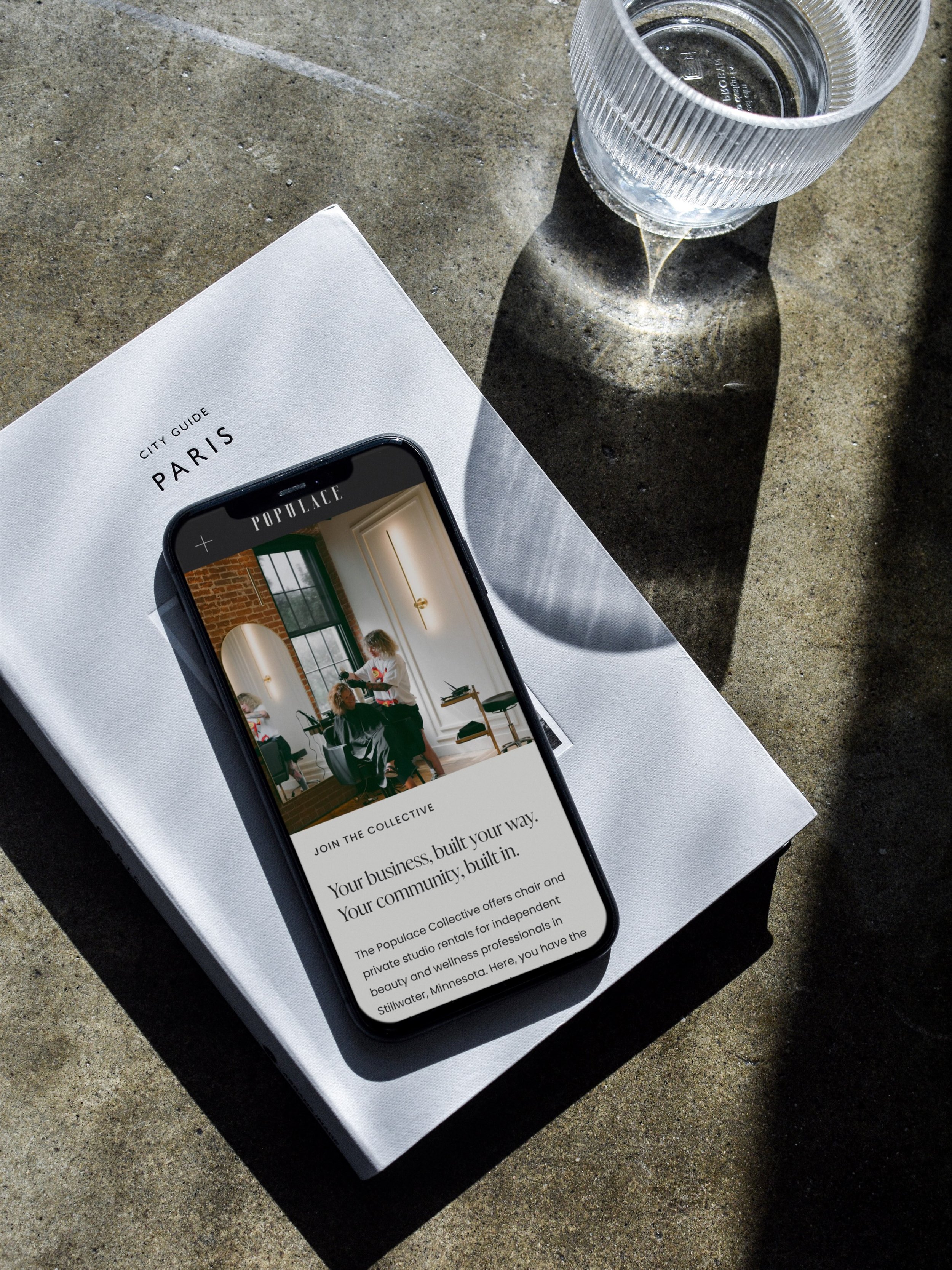 Still dreaming about this moody website design for @thepopulace.co 🖤🤎