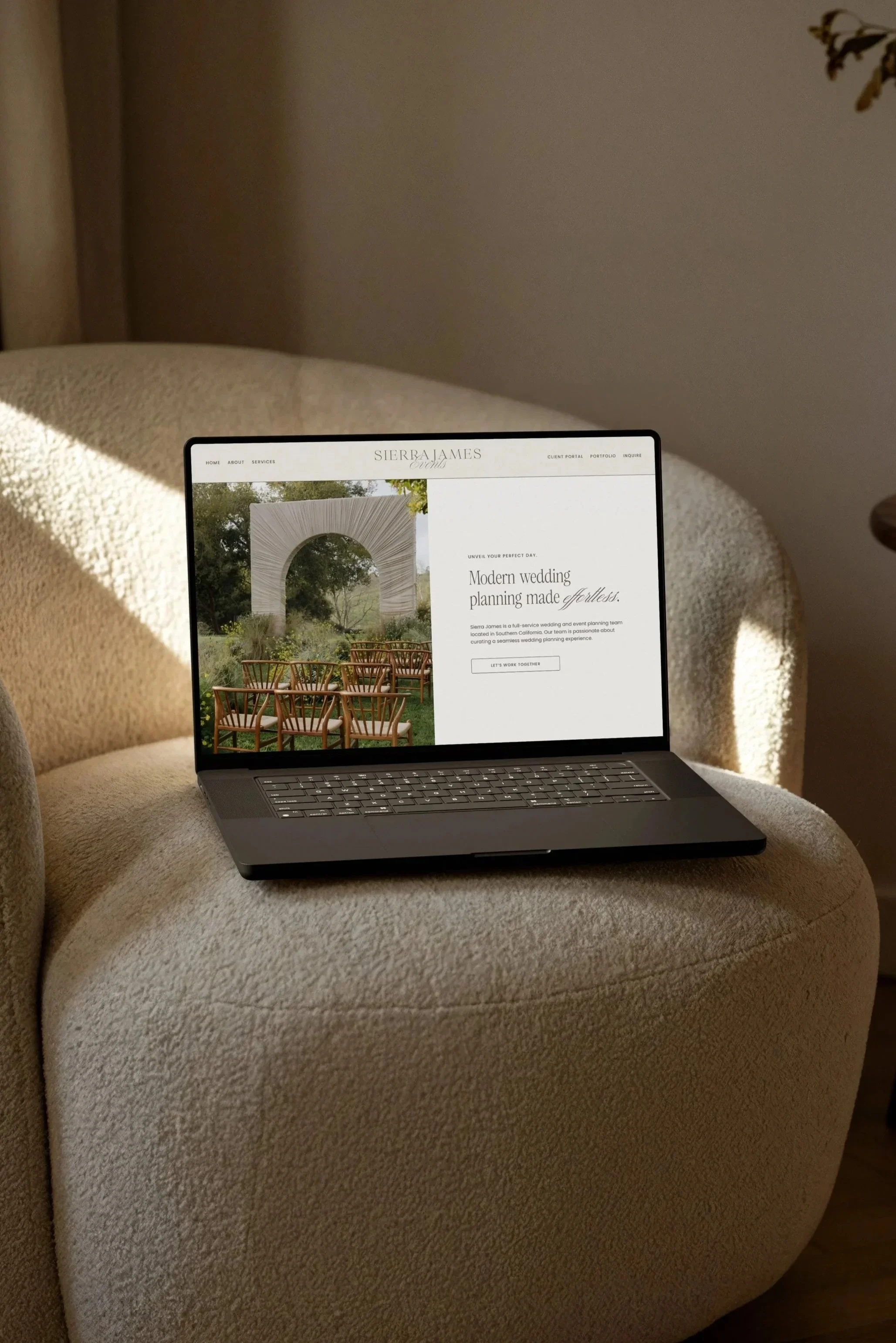 website in a week example for a wedding planning brand, by Adoro Secco