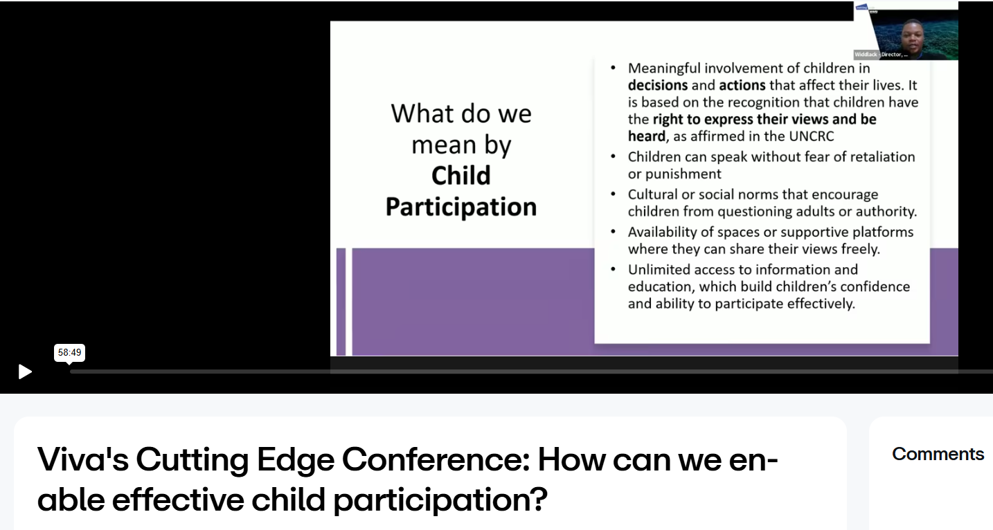 Viva’s Cutting Edge: Child Participation and Youth Advocacy