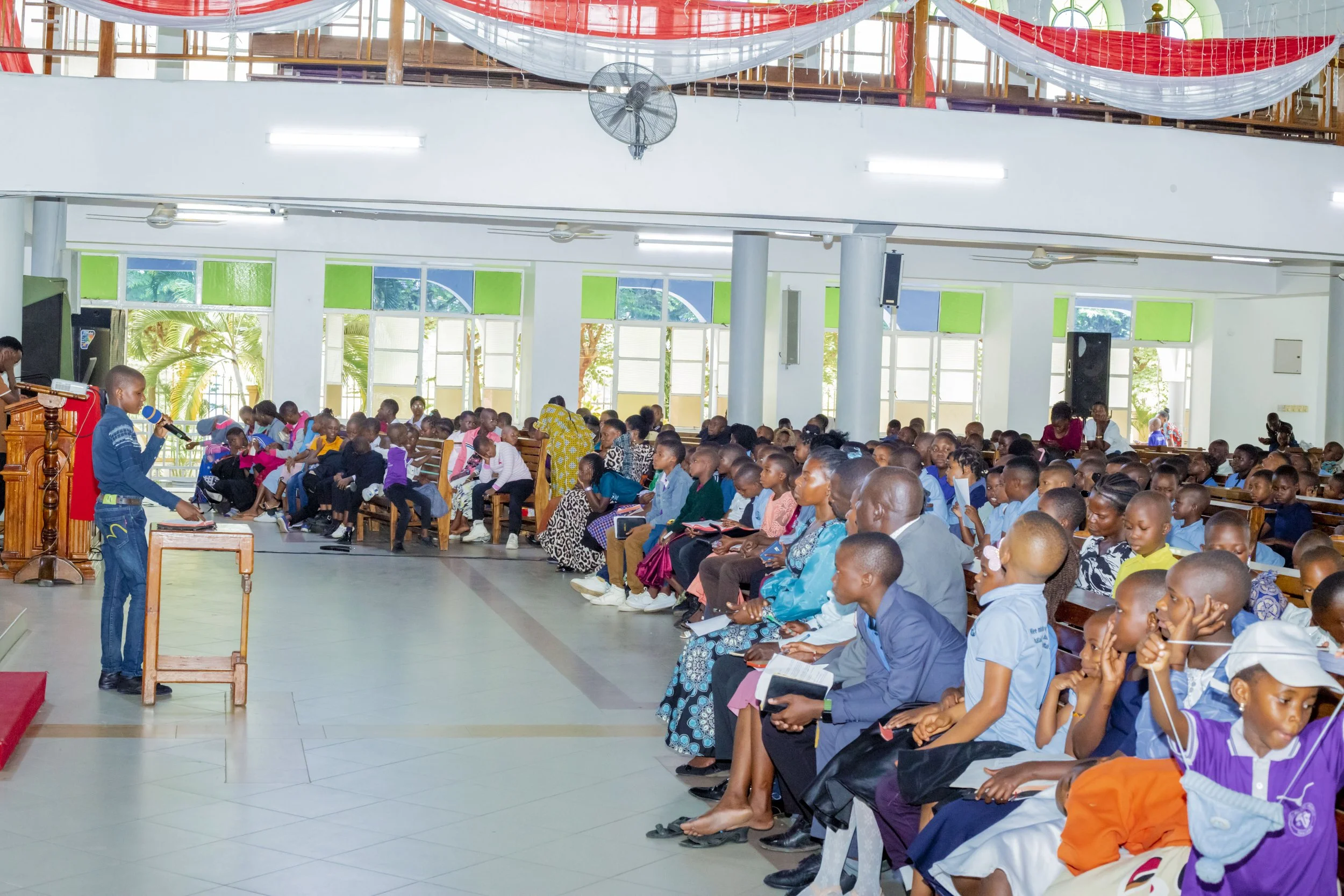 Child leading at MCAN's Christmas Party