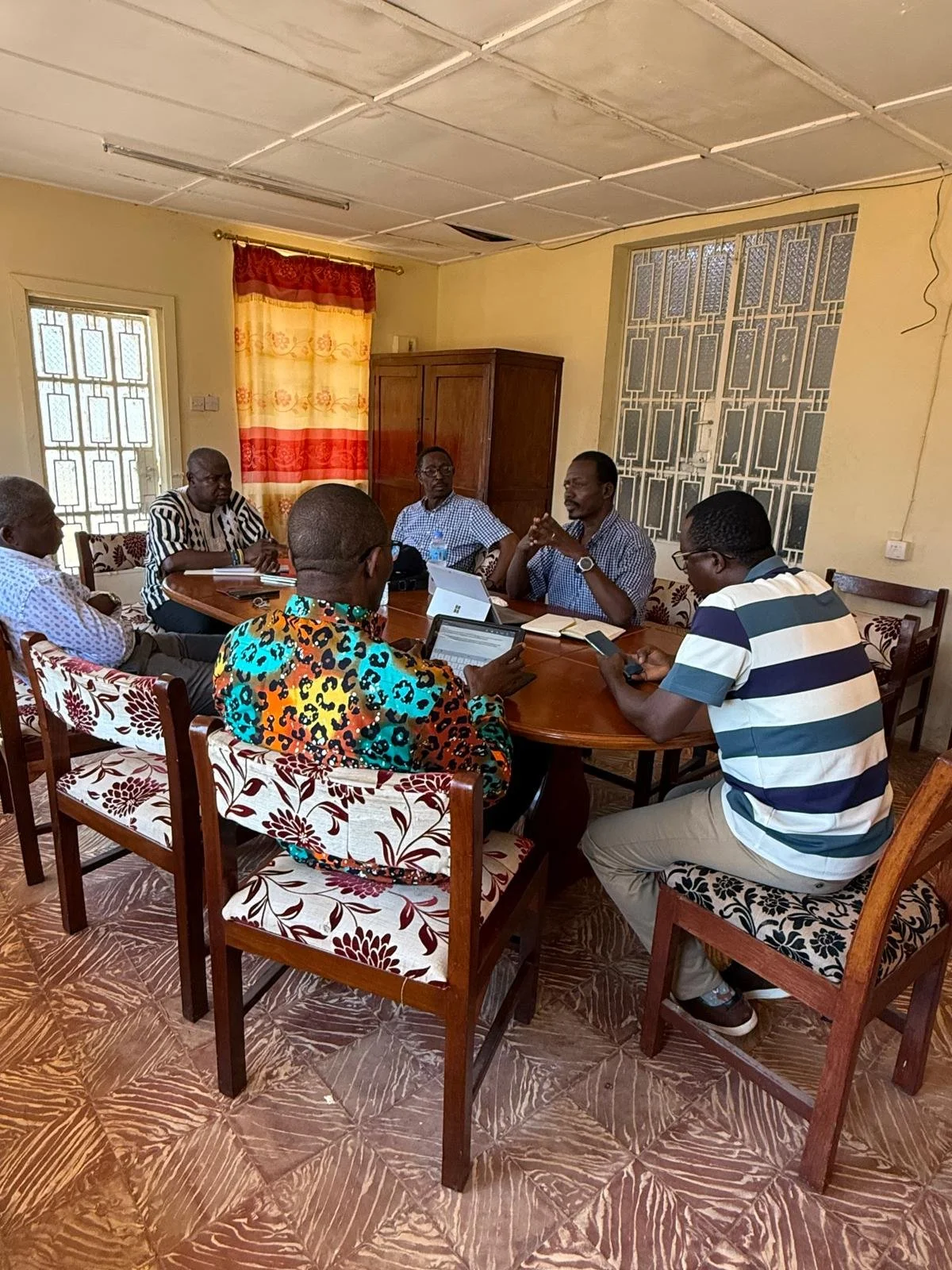 Paul meeting some Assemblies of God leaders during his visit