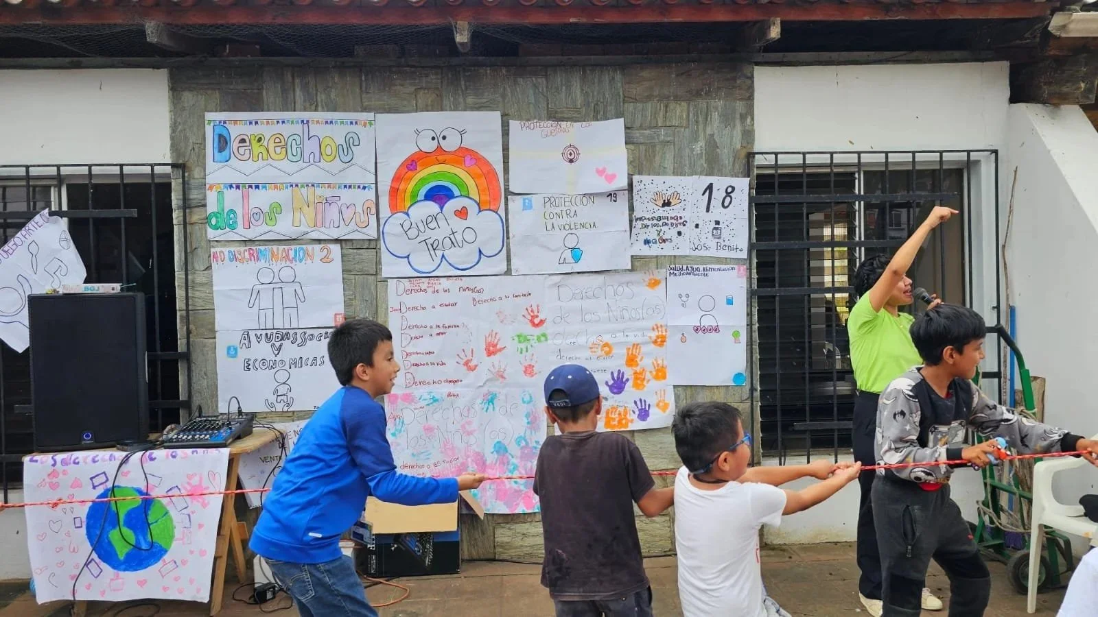 Children participating in the Good Treatment Campaign in Guatemala