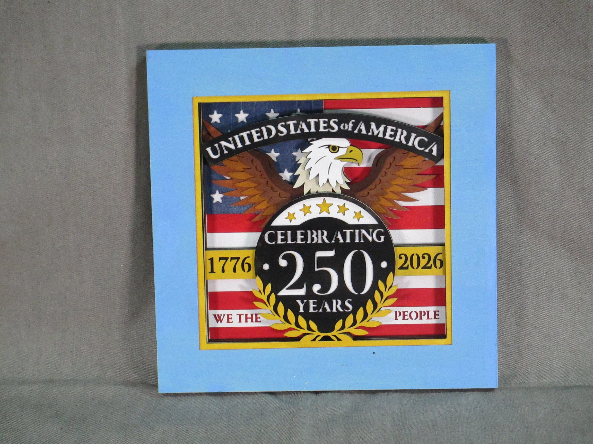 14 Layer Eagle Shadow Box