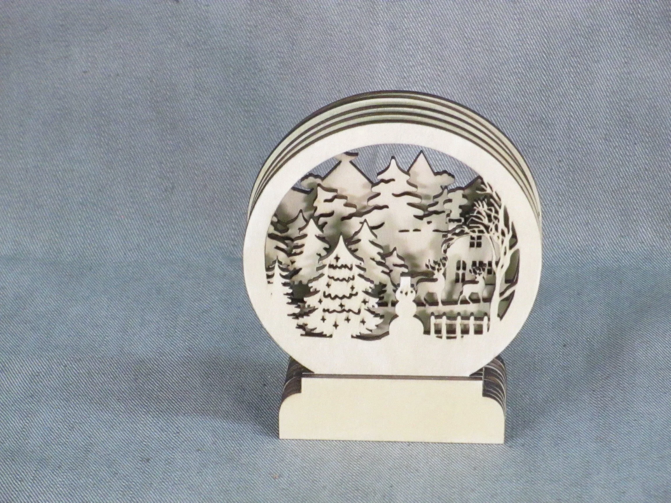 Enchanting Christmas Scene Tabletop Ornament