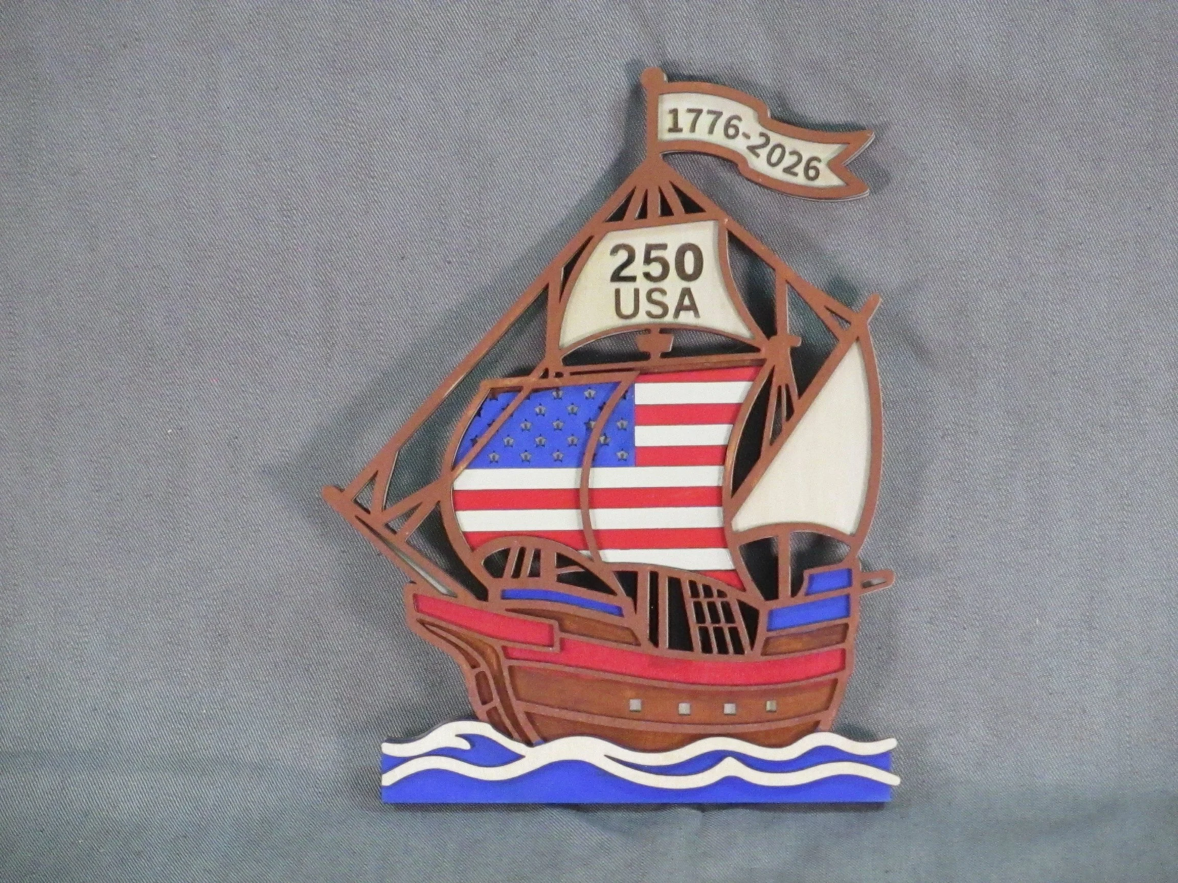 USA 250th Anniversary Sailing Ship Display