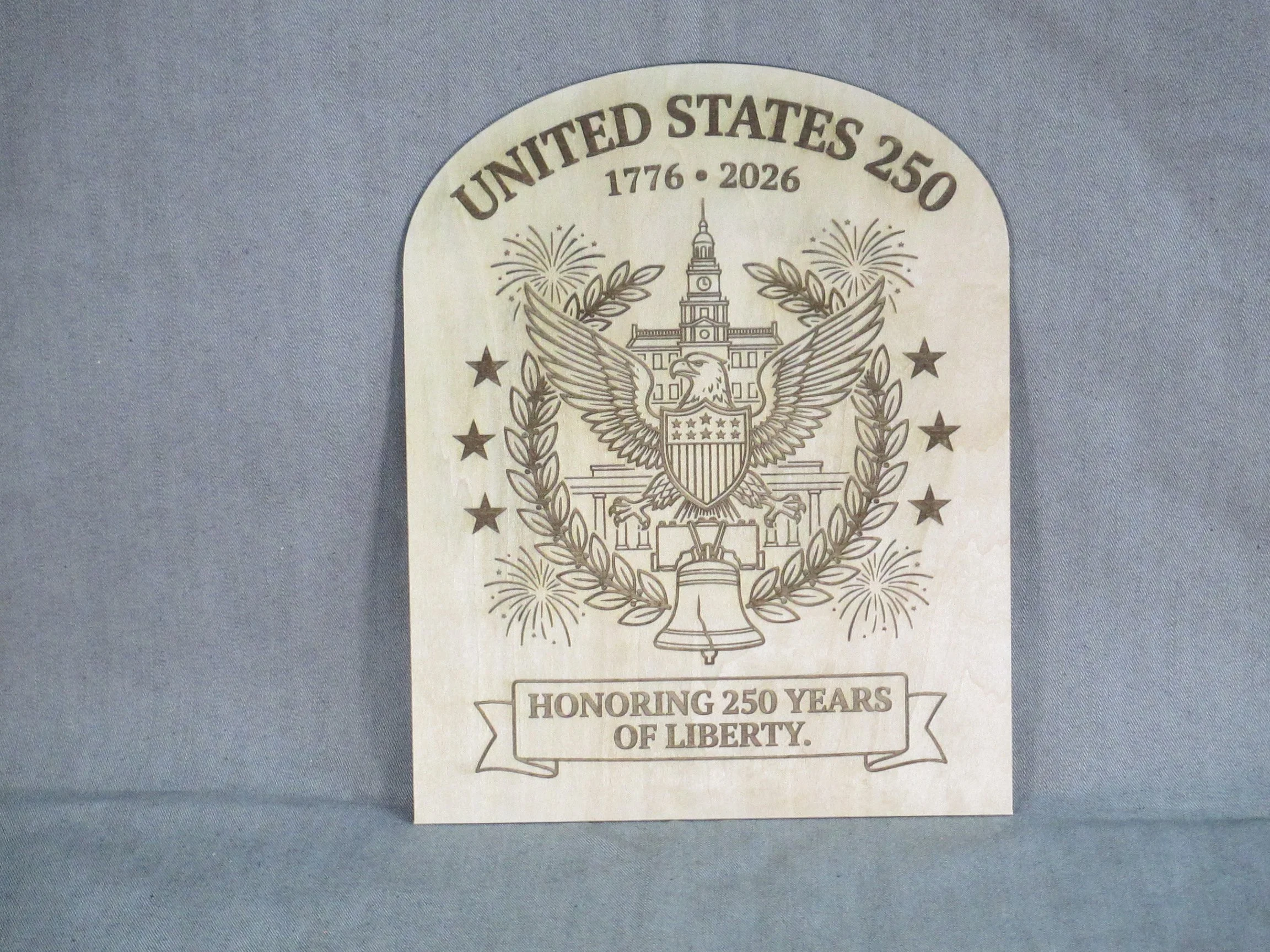 United States 250th Anniversary Engraved Plaque