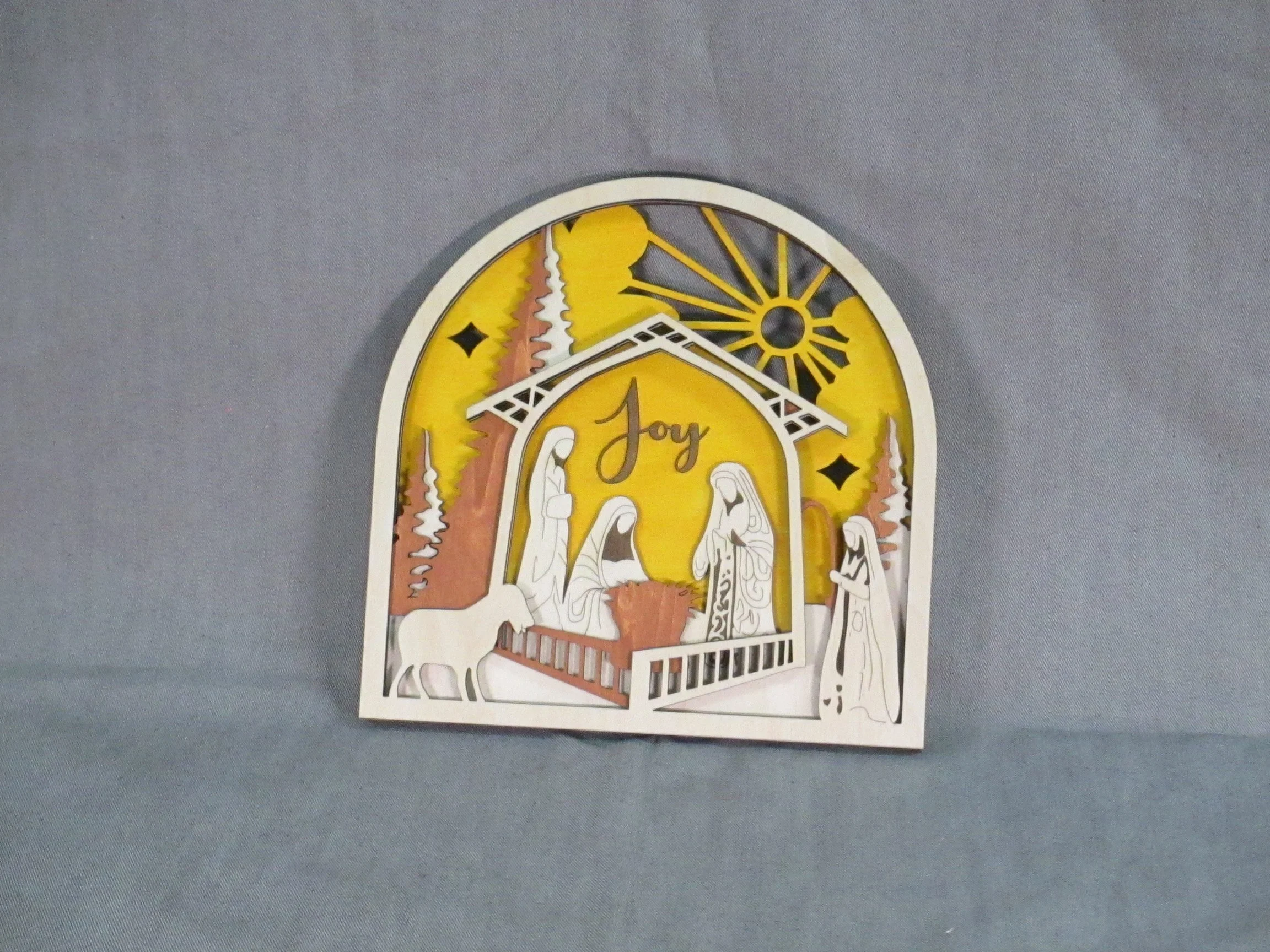 Laser-Cut Nativity Scene Decor