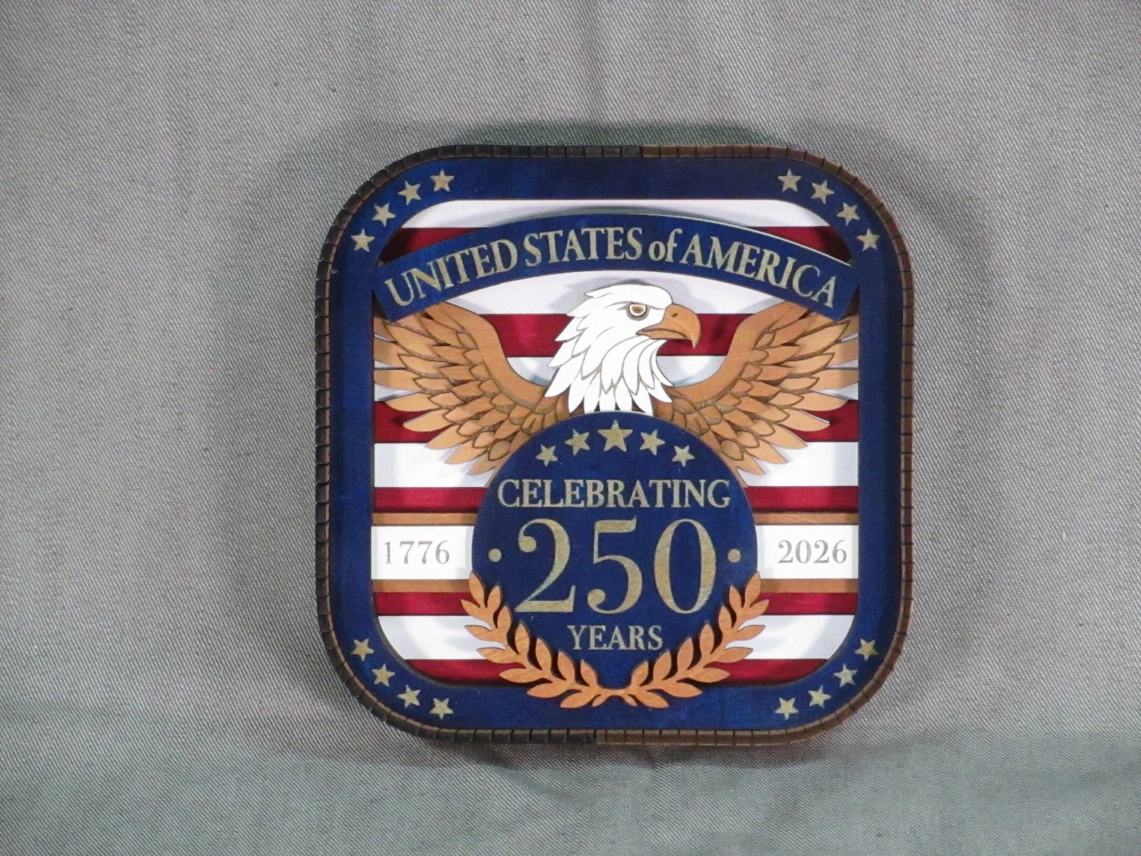 USA 250th Anniversary Multi-Layered Shadow Box
