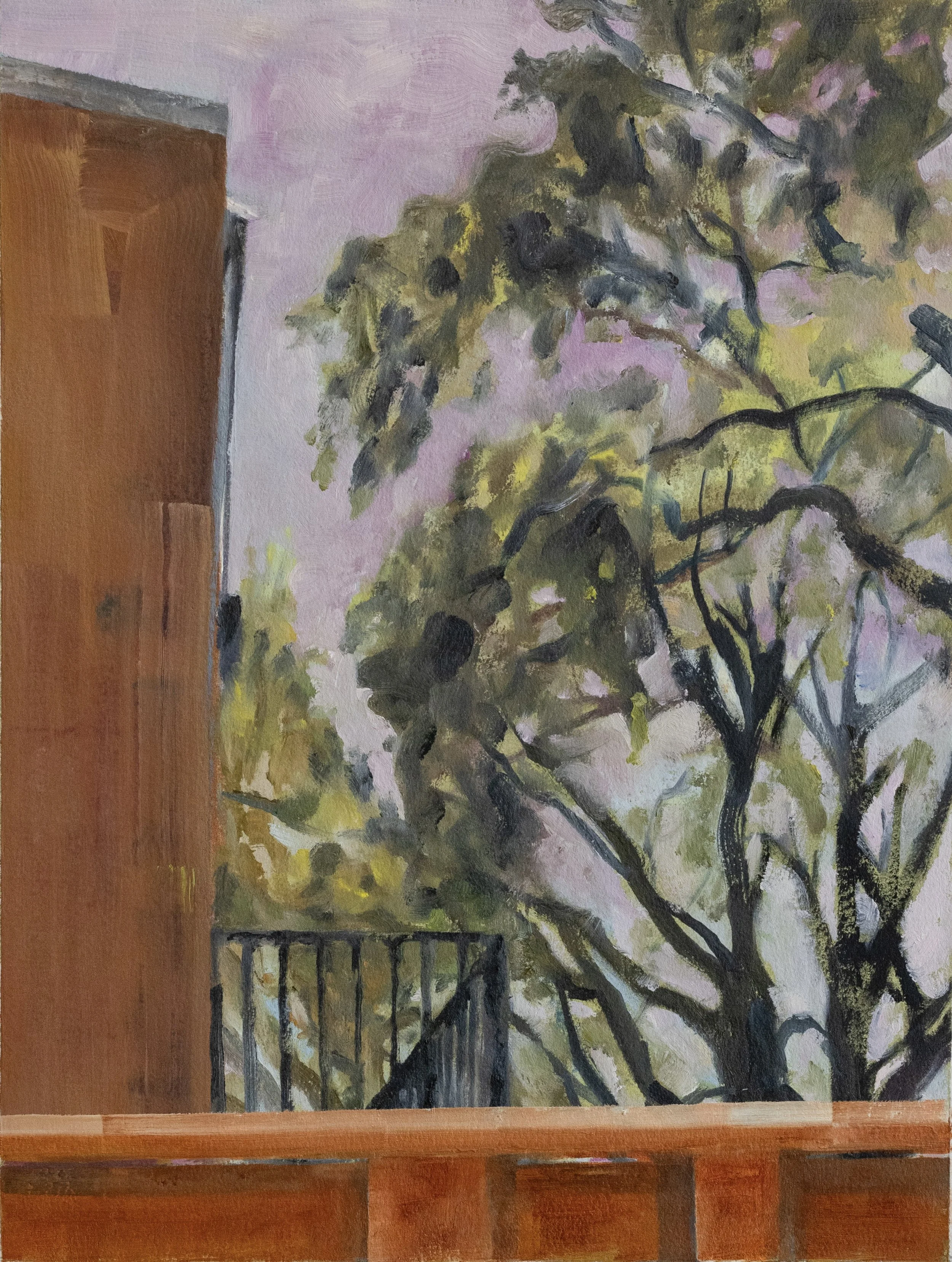   Brooklyn, John's Wall    
Oil on Paper on Panel  
9" x 12", 2023