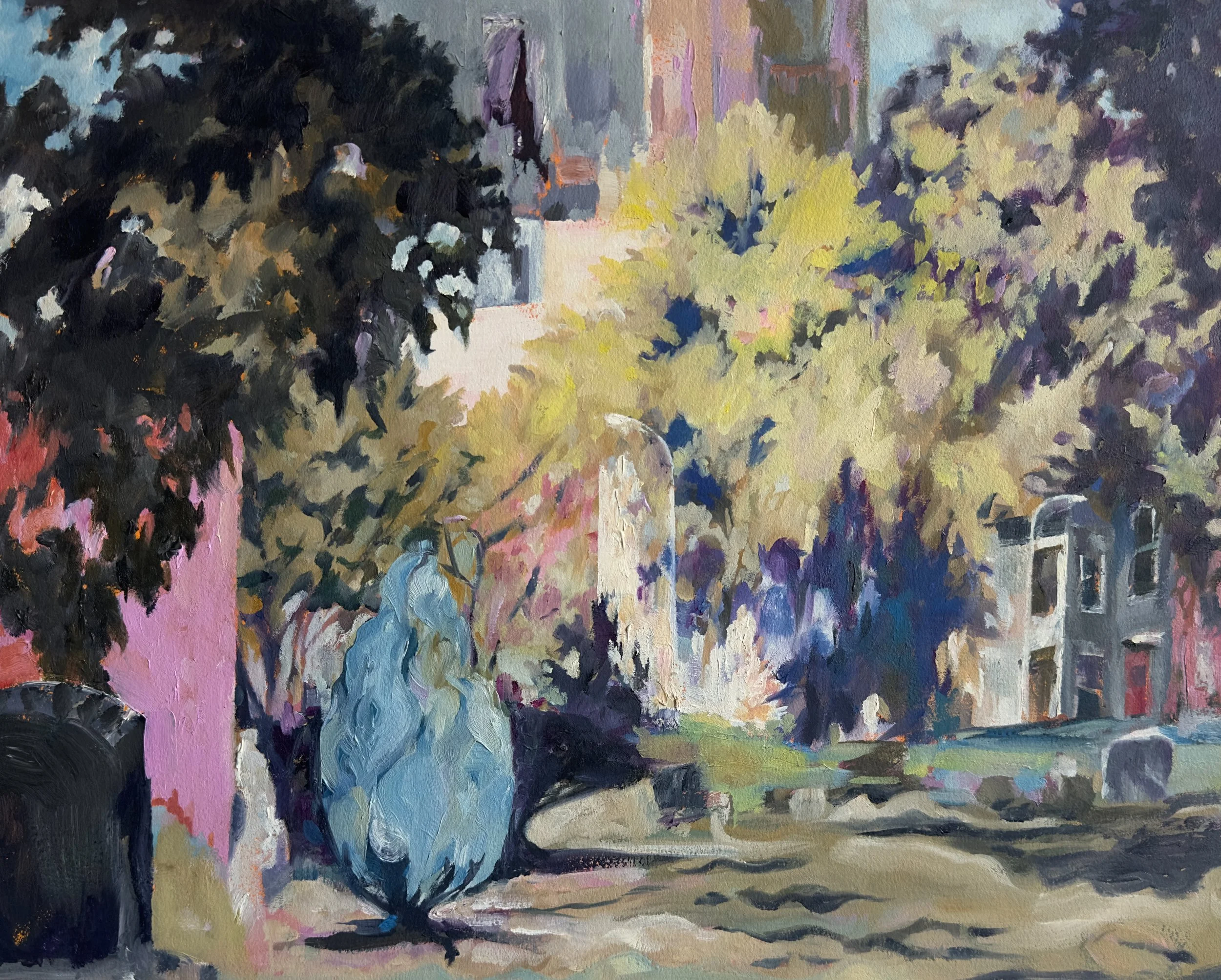   Battle Hill overlooking 7th Avenue     Oil on Paper on Panel   16" x 20", 2024