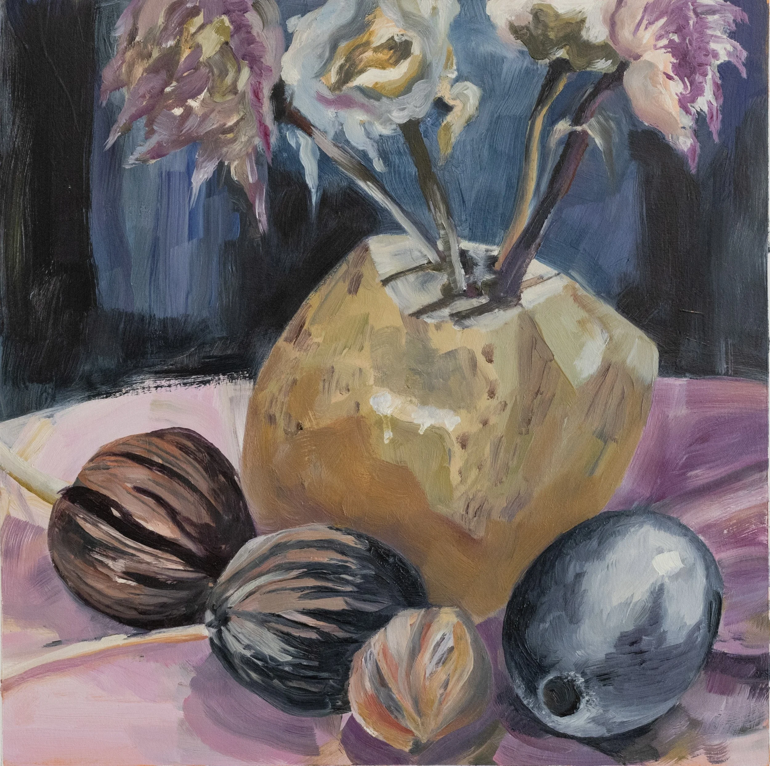   Sad Etsy Vase    
 Oil on Paper on Wood   14" x 14", 2023