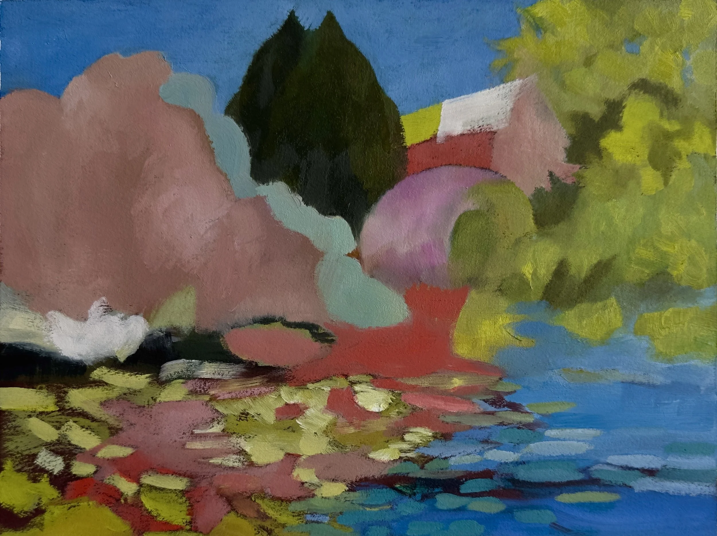 Totoro Tree at Lily Lake   9" x 12", 2025