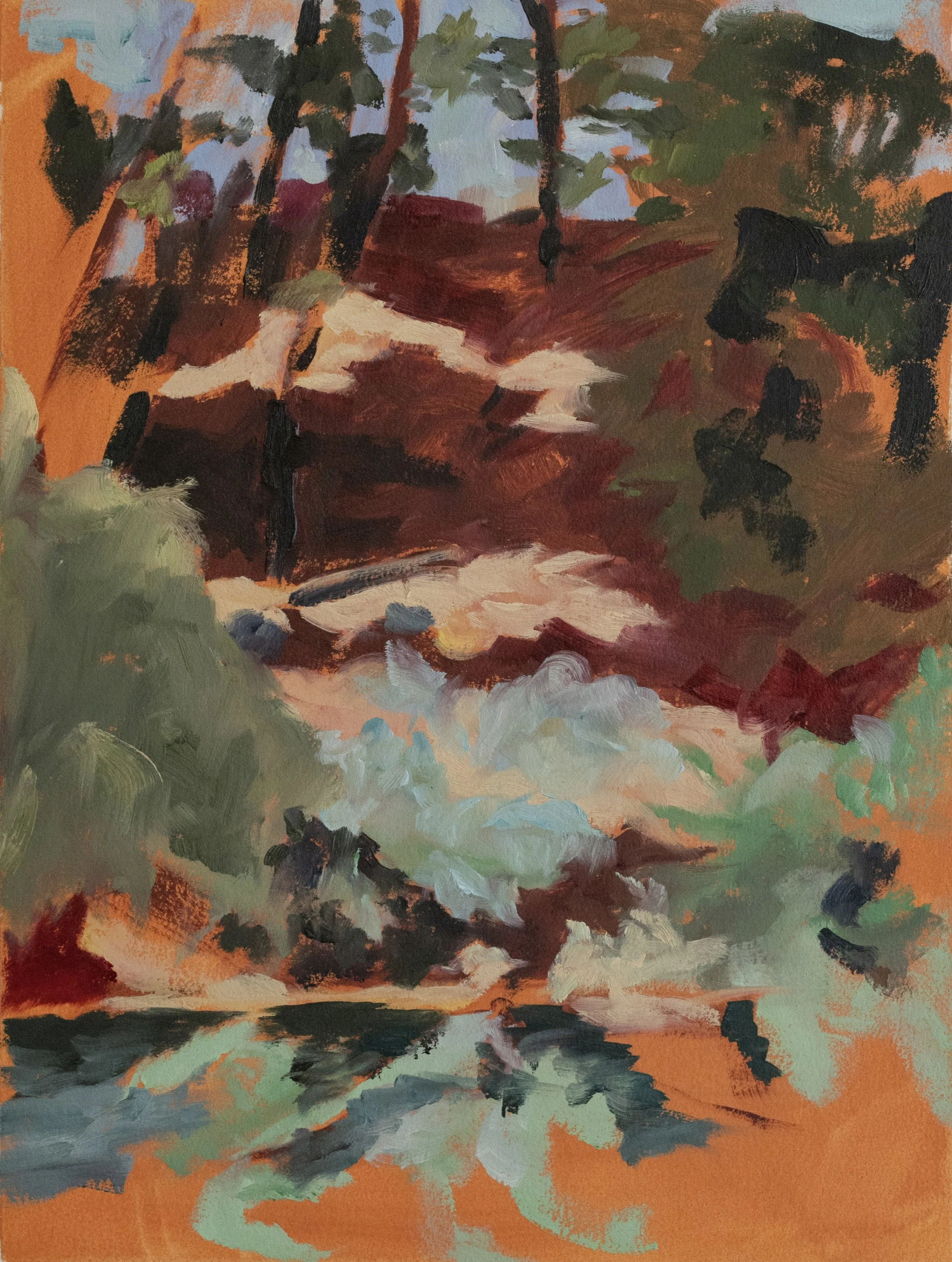  Orange    
Oil on Paper on Panel  
9" x 12", 2023