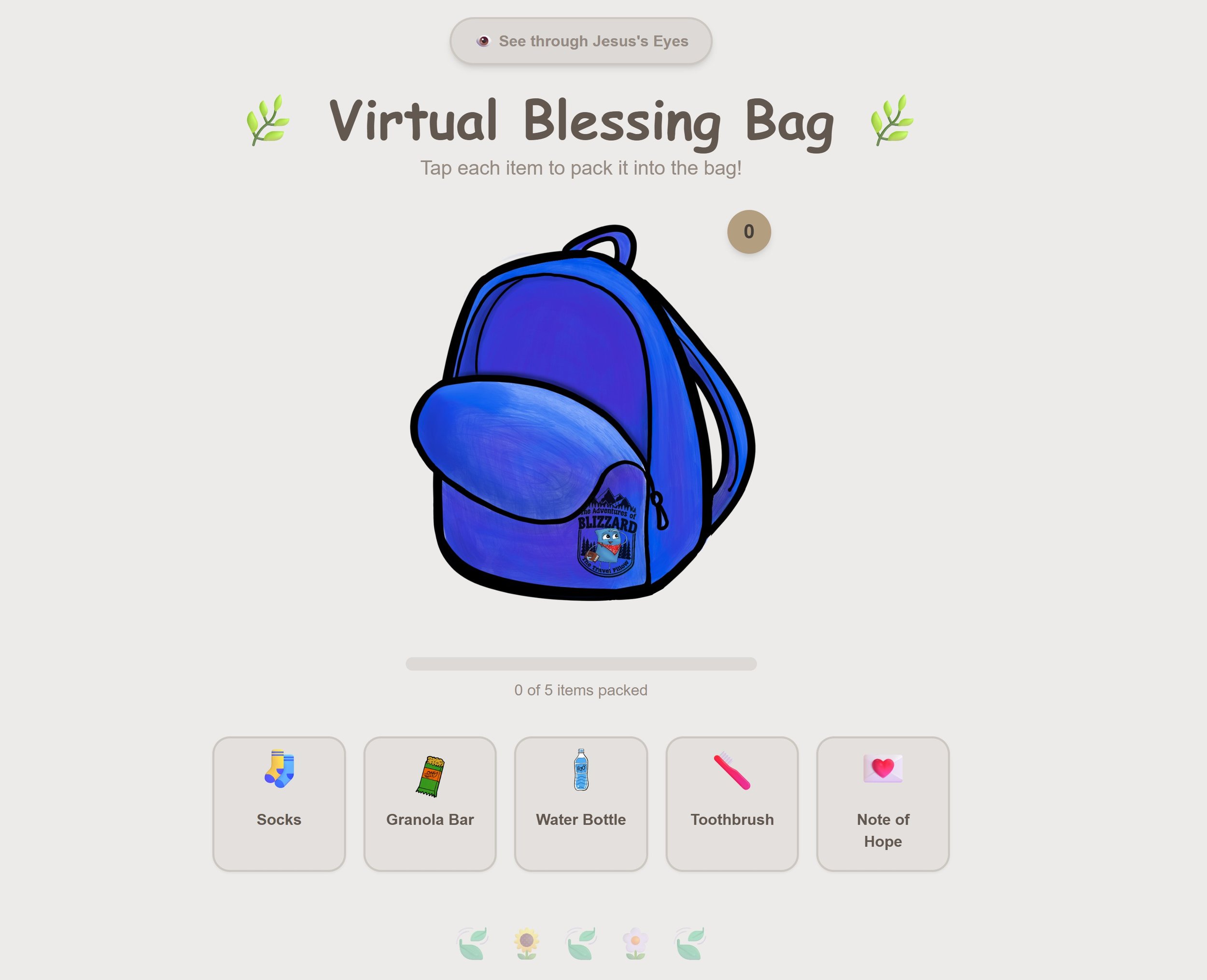 "Virtual Blessing Bag," from "Stinky" - March, 2026, Letters from Blizzard