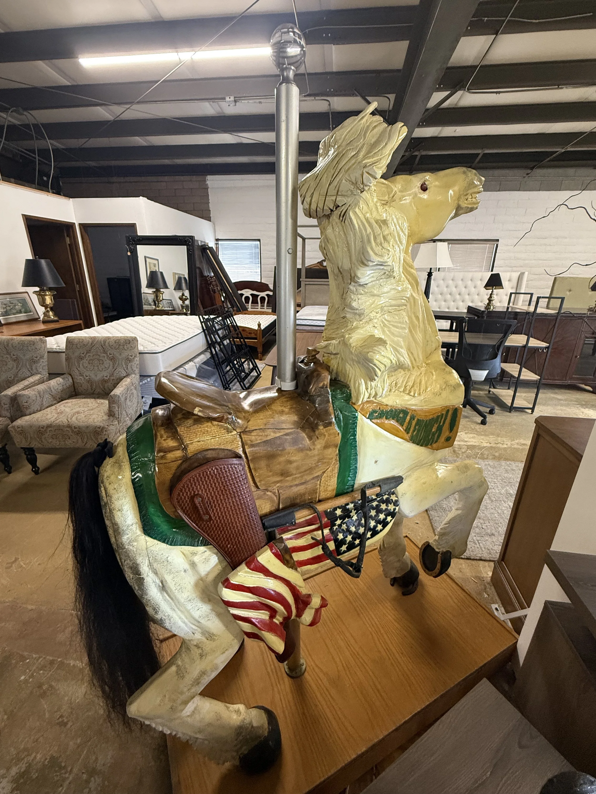 Handmade Carousel Horse, Full Sized: $499