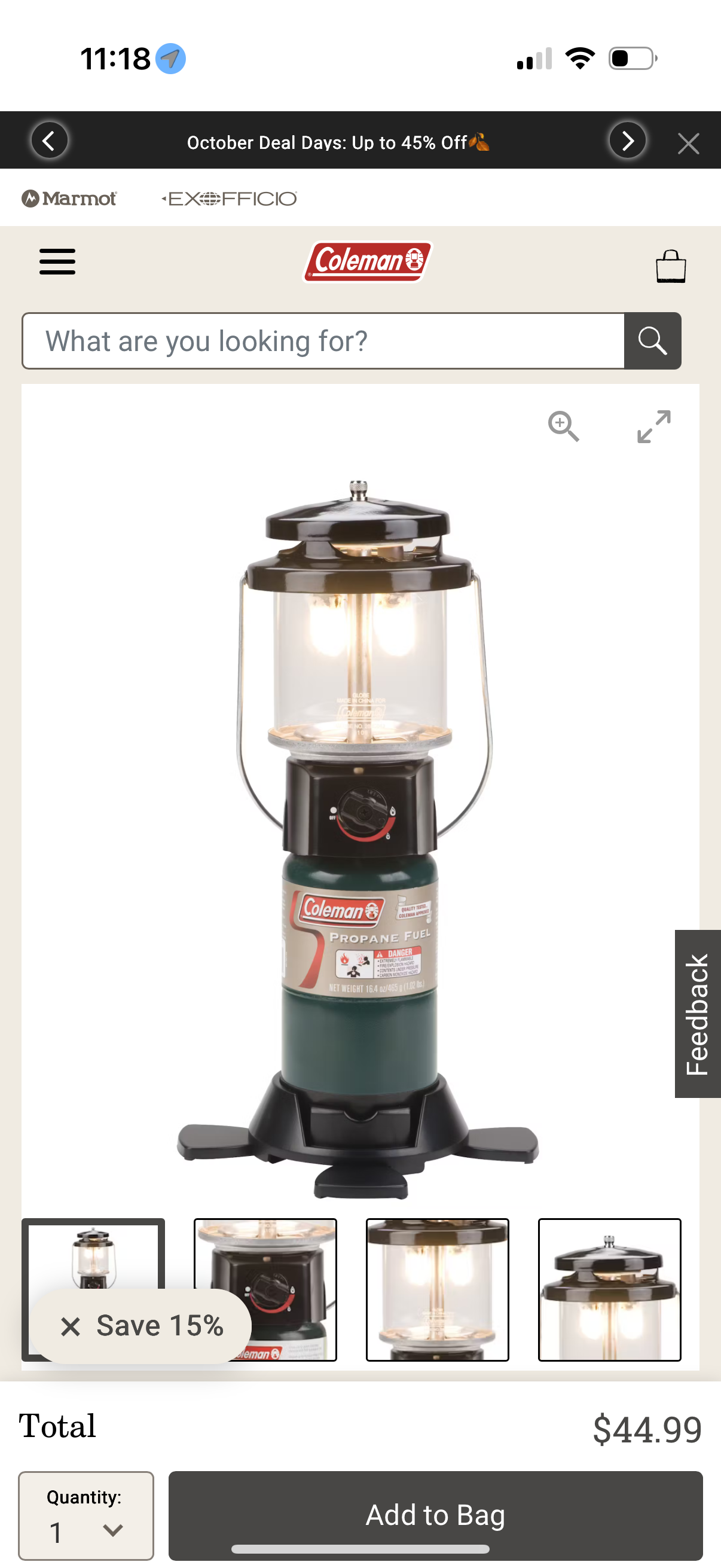 NEW Coleman Propane Lantern: $25