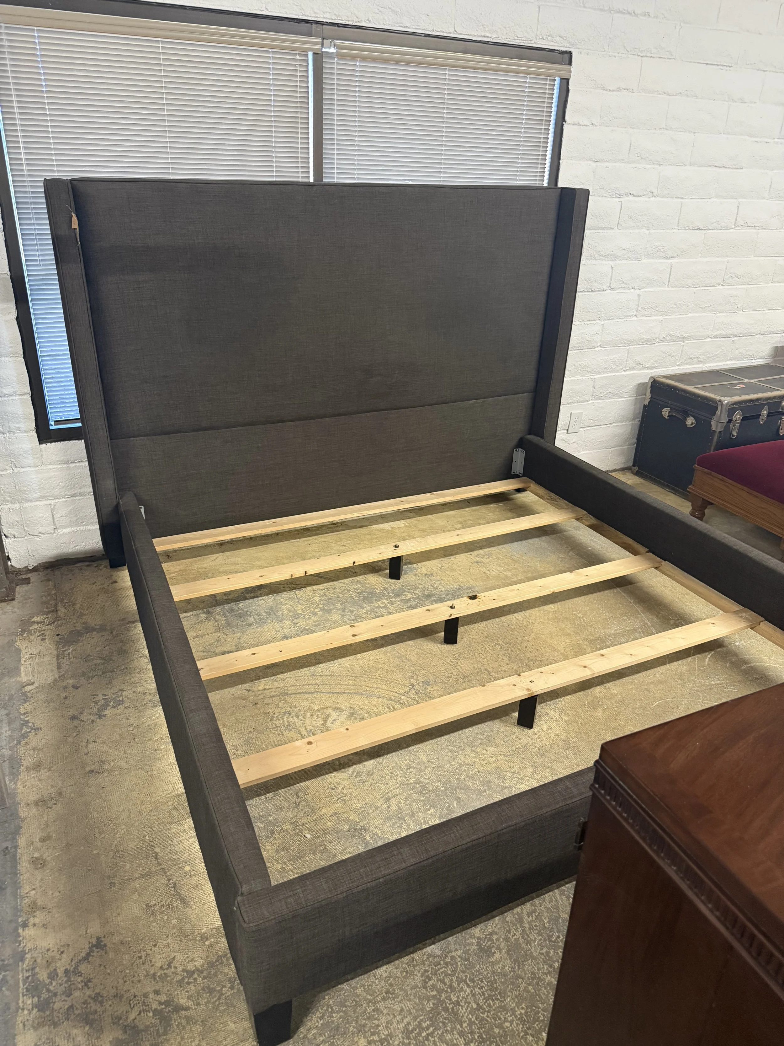 Living Spaces Cal King Bed Frame: $249